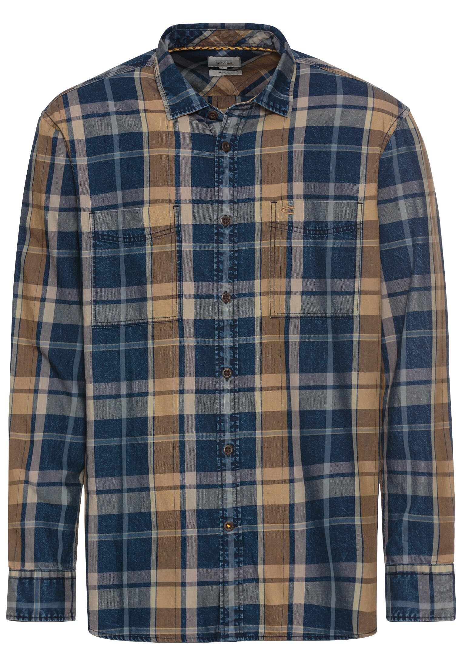 camel active Men's 409140-4s40 Shirt, Night Blue, M