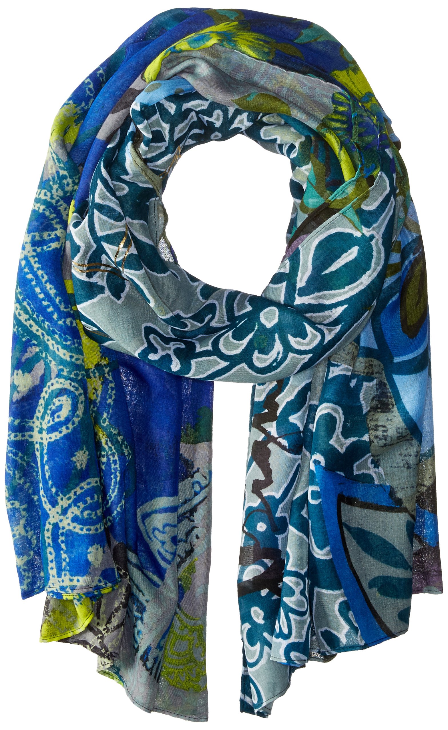 Desigual Women's Abbey Road Woven Rectangular Foulard Scarf