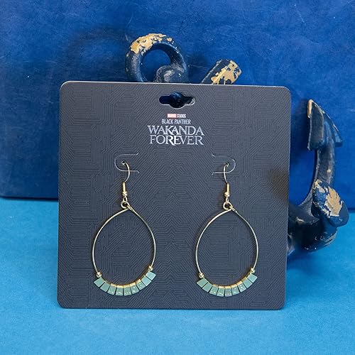 Miniatura 4 de Black Panther Wakanda Forever NAMOR - Aretes colgantes con licencia oficial de Marvel Studios Wakanda Forever