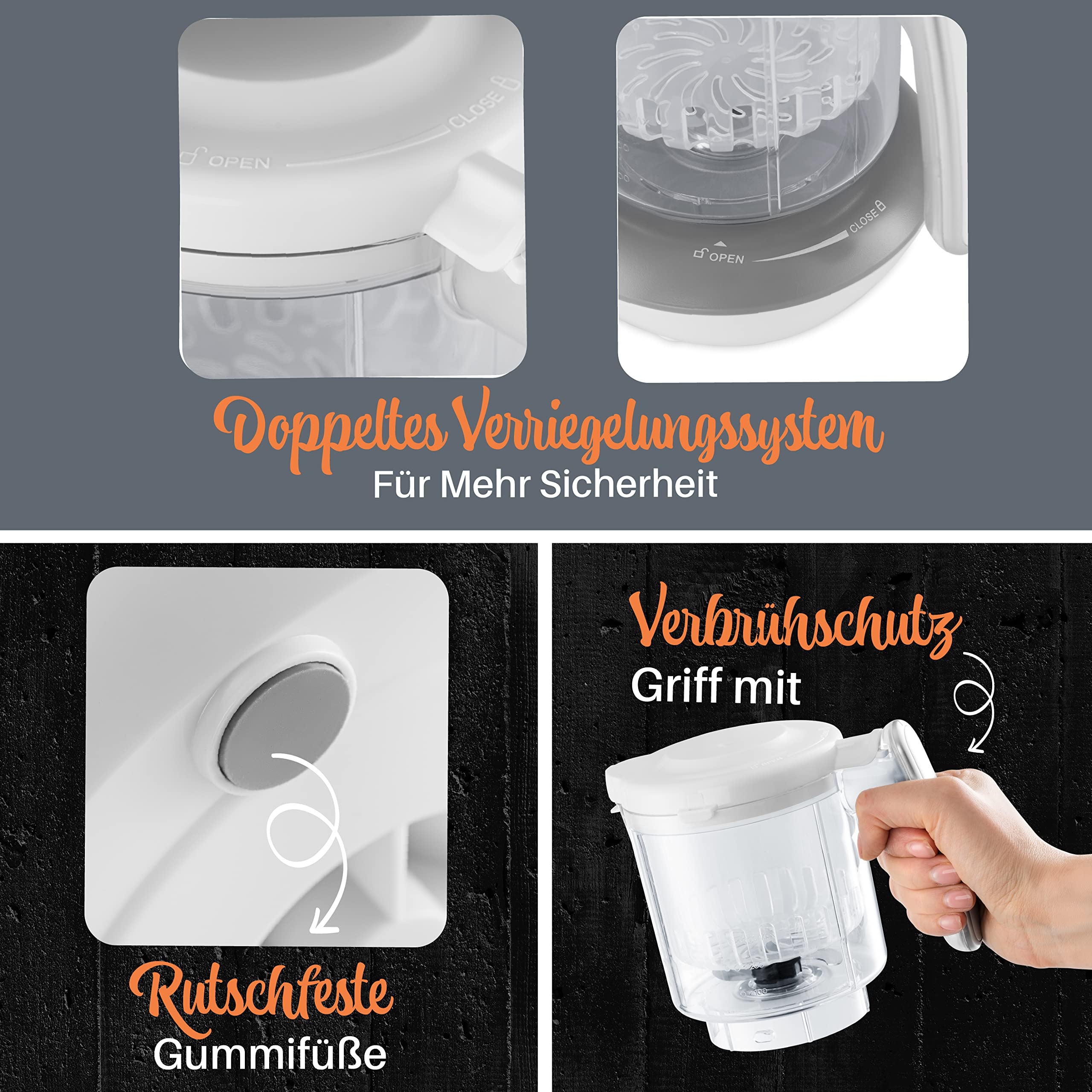 Sweety Fox Multifunktions Babynahrungszubereiter 7-in-1 Dampfgarer Mixer Sterilisiert Gläschenwärmer