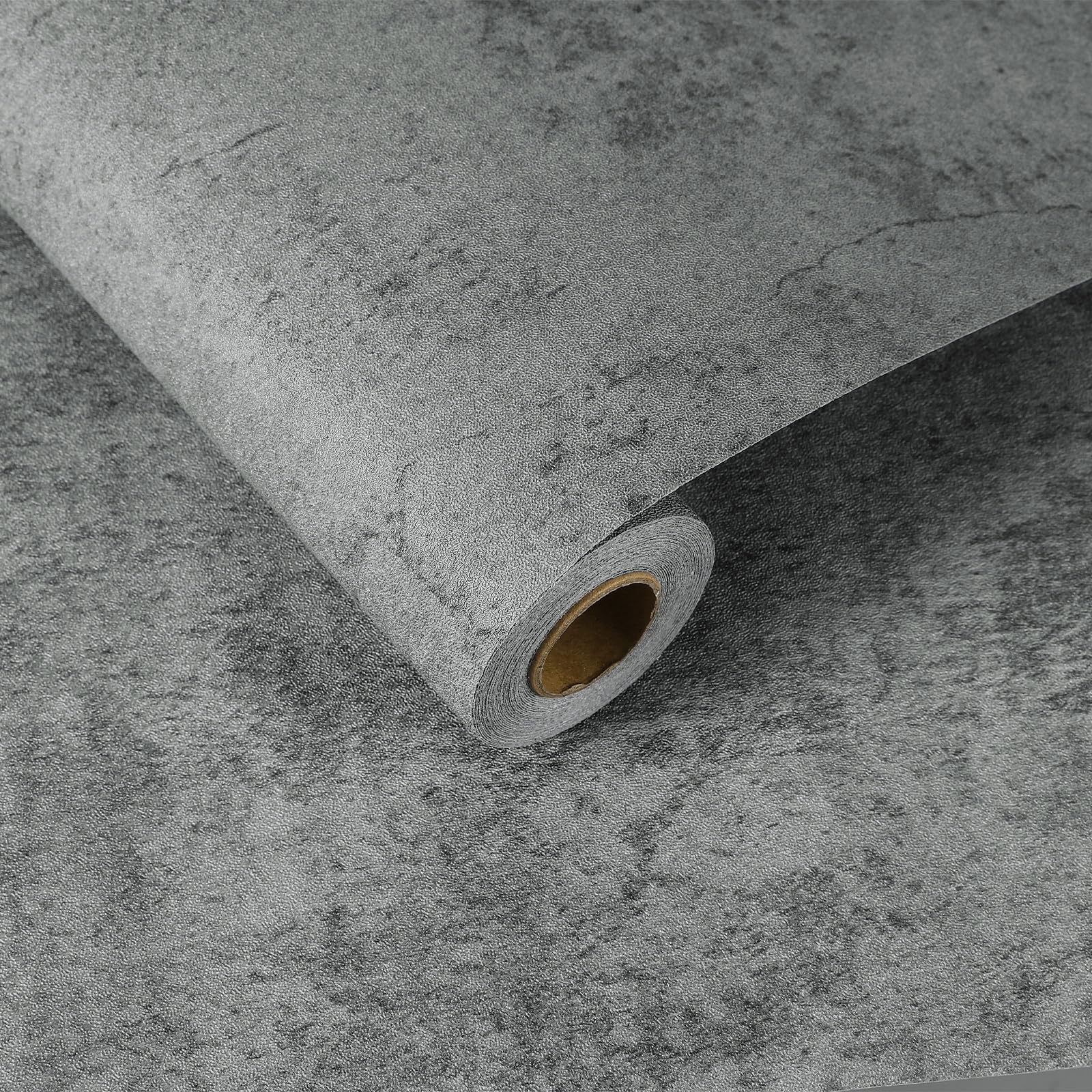 sourcing map 10m x 40cm Concrete Wallpaper, Industrial Concrete Cement Contact Paper Vinyl Stained Matte Self Textured Adhesive Wallpaper for Kitchen Countertop Cabinet Bathroom, Cement Grey โ image 1