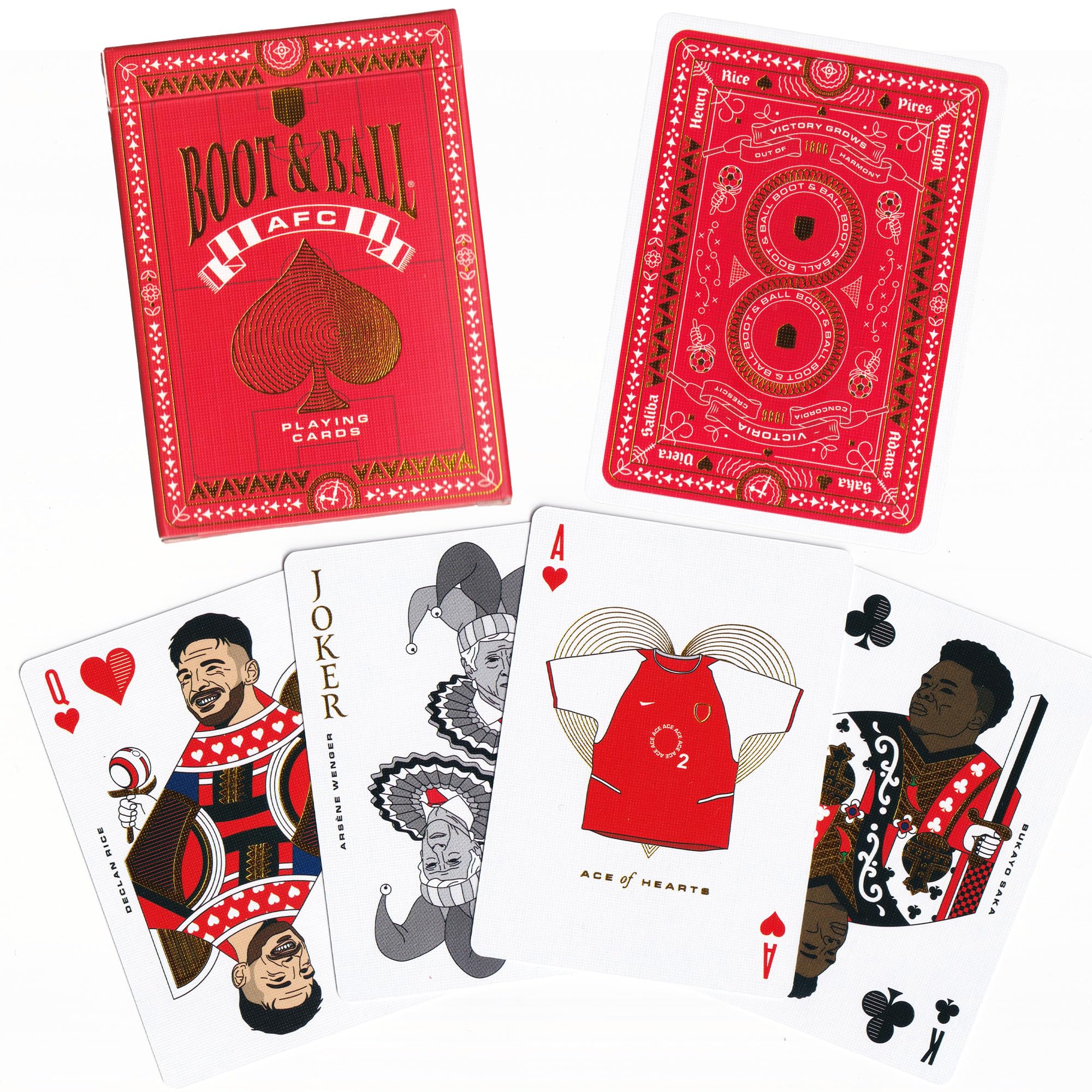 Arsenal Playing Cards – Football Gift for Arsenal Fans – Illustrated Deck  with Gold Foil : Amazon.co.uk: Toys & Games