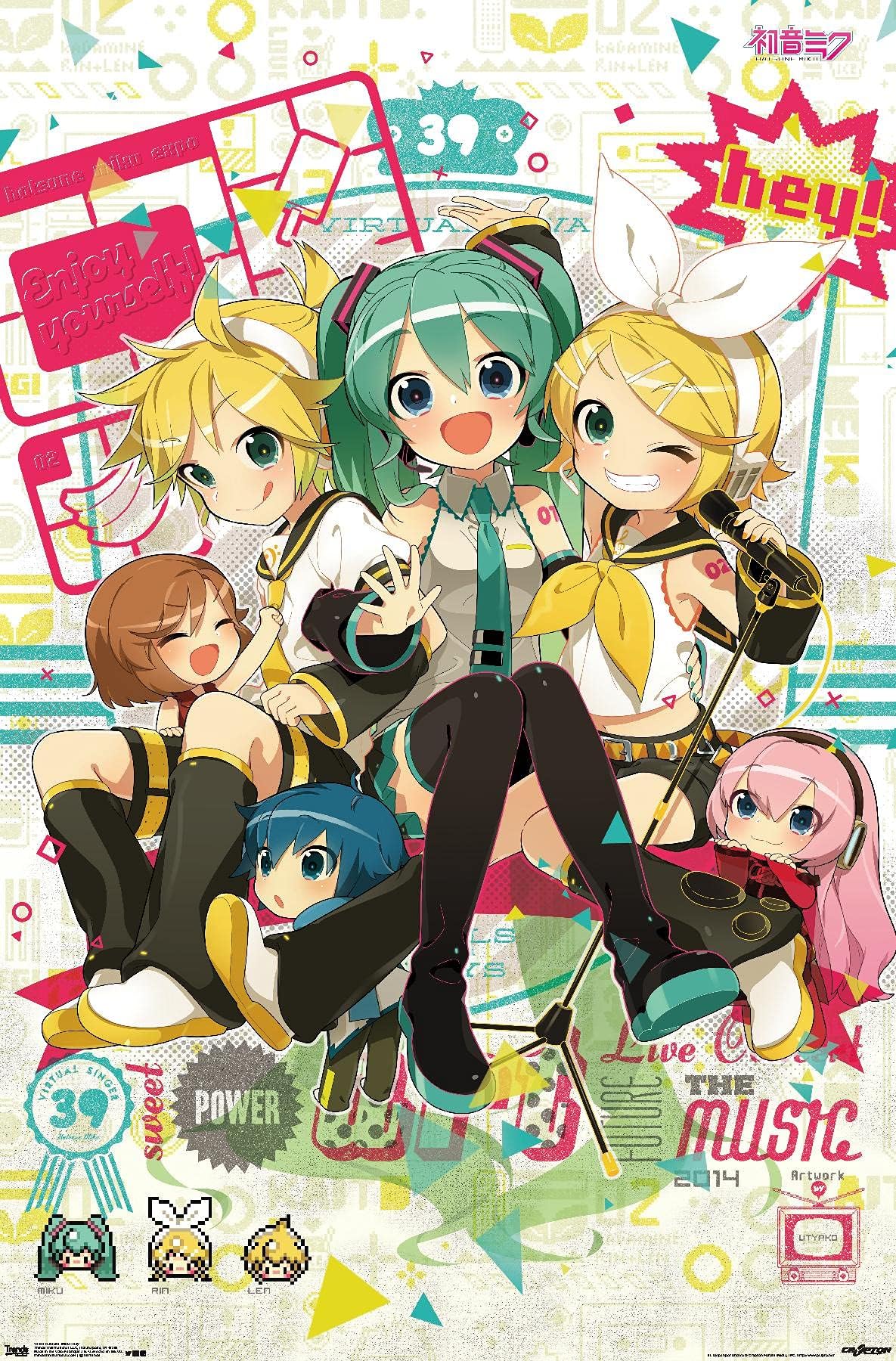 Trends International Hatsune Miku Hey Wall Poster 22.375" X 34"