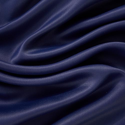Miniatura 7 de HLC.ME Oxford - Cortinas opacas azul marino de 84 pulgadas de largo, cortinas azules para dormitorio, con aislamiento térmico y ojales, paneles de