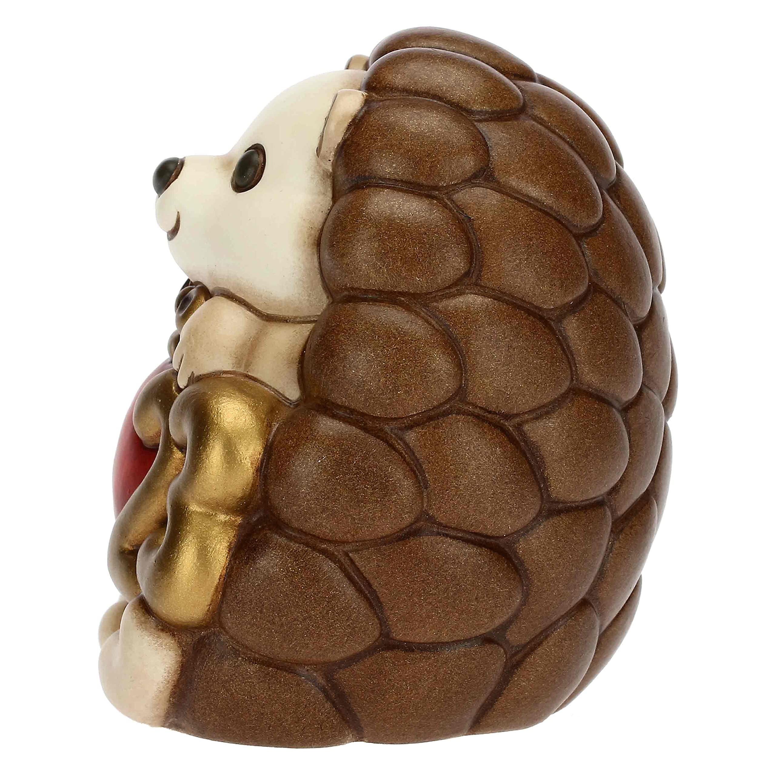 Thun Natale 2022 - Soprammobile Teddy Schiaccianoci In Ceramica Decorata A Mano, 9x8x13 Cm, Regalo Natalizio Collezionabile