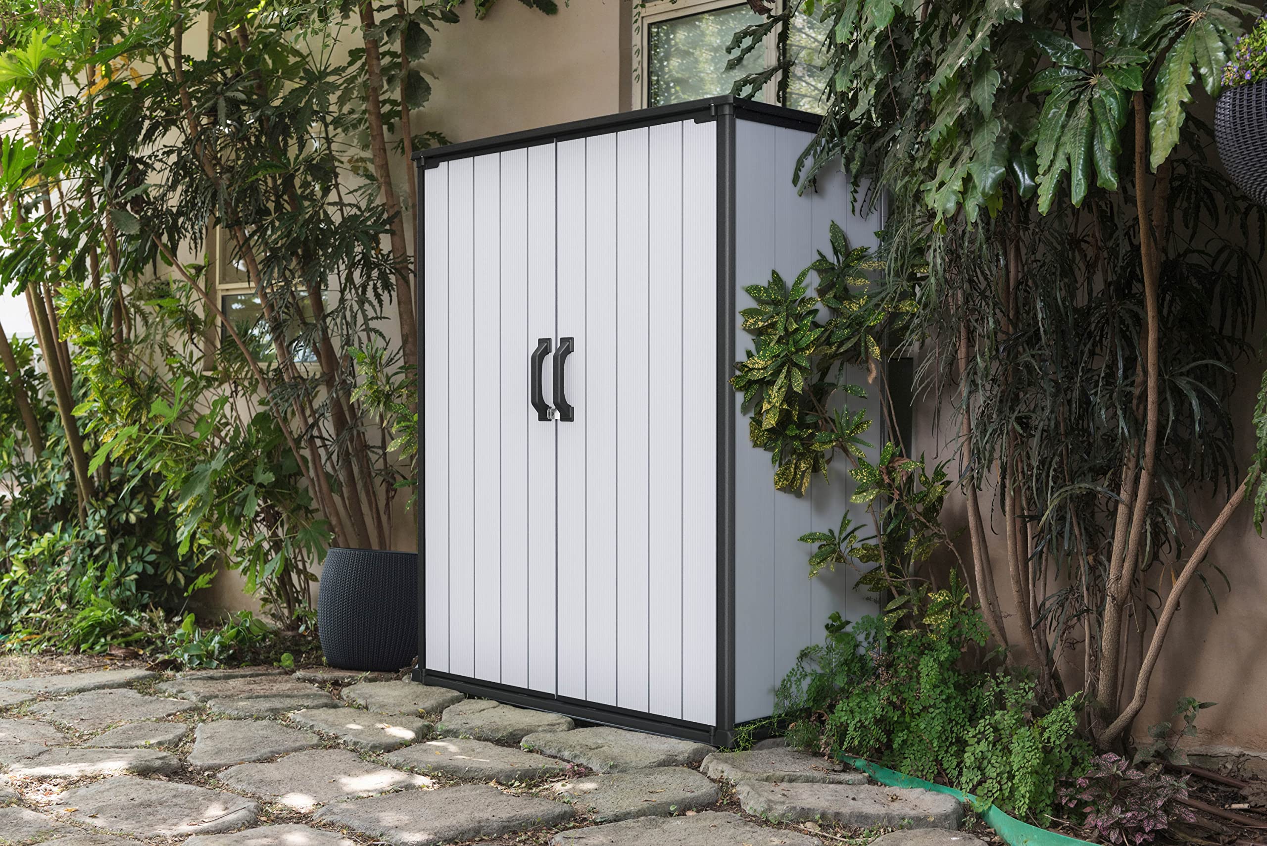 Keterbox Premier Tall, 1400l Fassungsvermögen, Außenmaße (BxHxT): 140 x 170 x 73,6 cm, wasserdicht, wetterfest