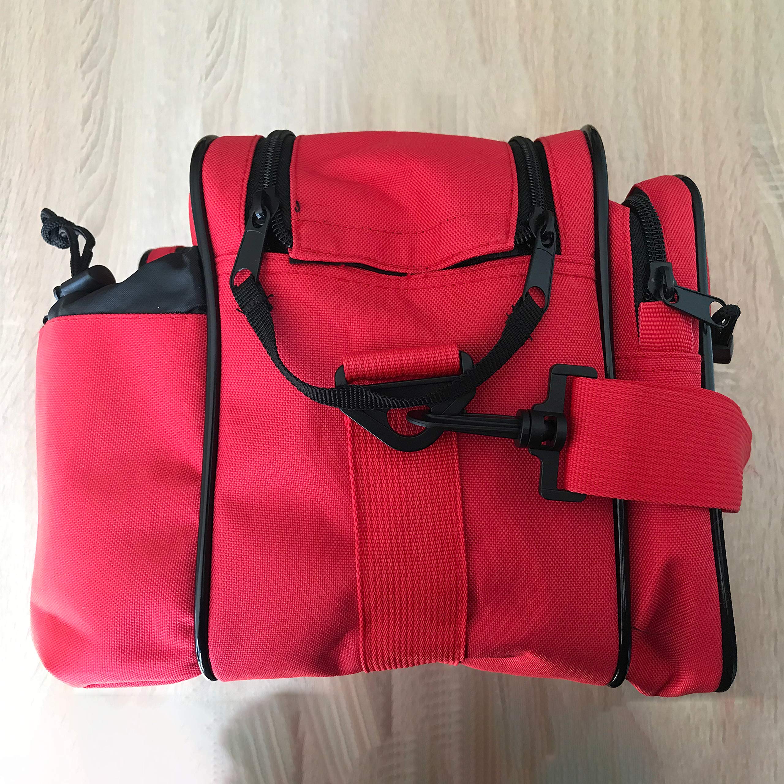 BENISPORT Bolsa de Deporte pequeña Color Rojo - Bolsa de Gimnasio con Porta Bebidas