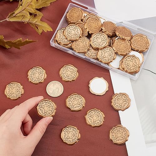 Miniatura 3 de CRASPIRE 60 calcomanías adhesivas de cera  Sello de corona de zorro para tarjetas de invitación de boda, regalos de fiesta, regalo de manualidades,