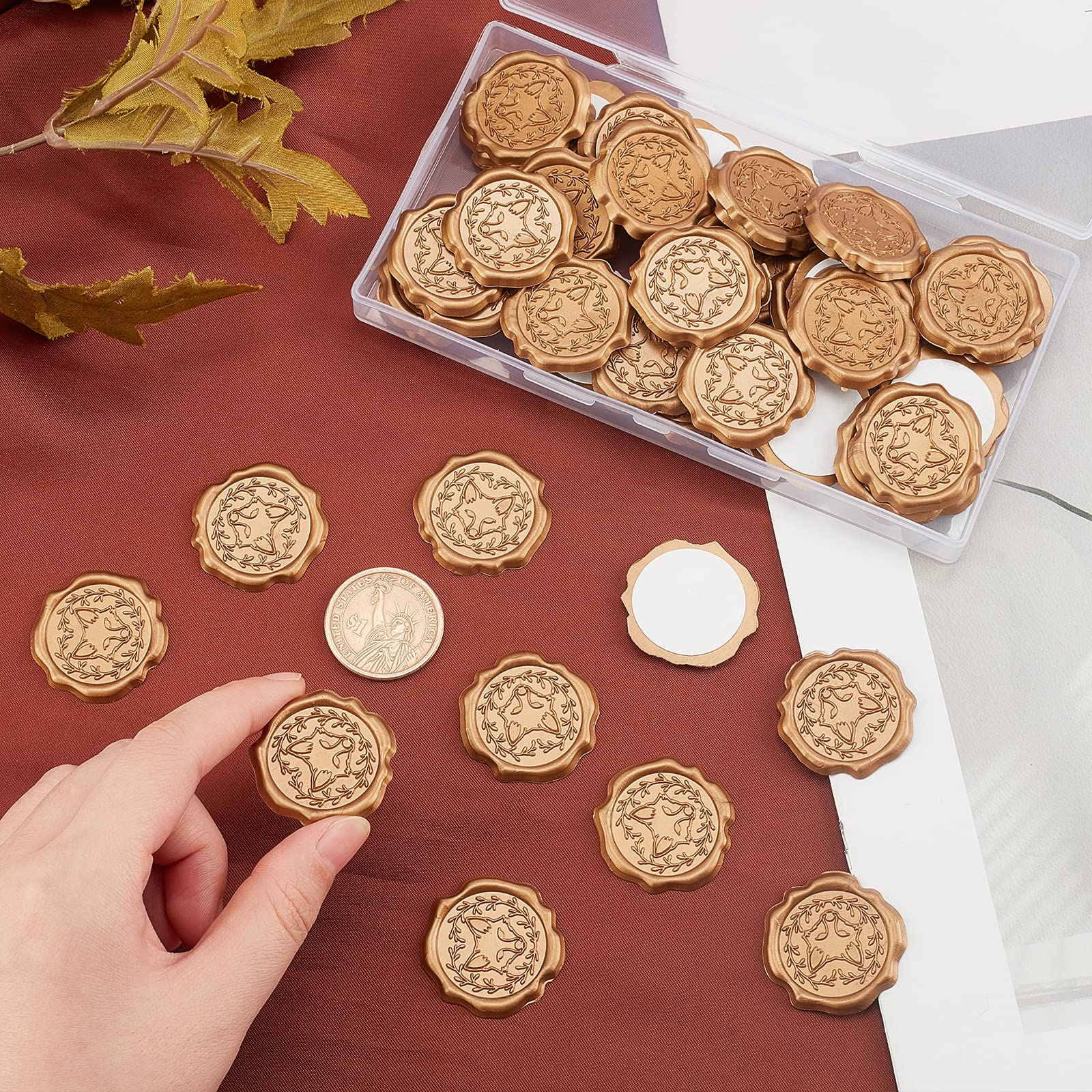 Adesivi Sigillo Cera Spiga Di Grano - 50 Pezzi Per Buste E Regali - Foto 2