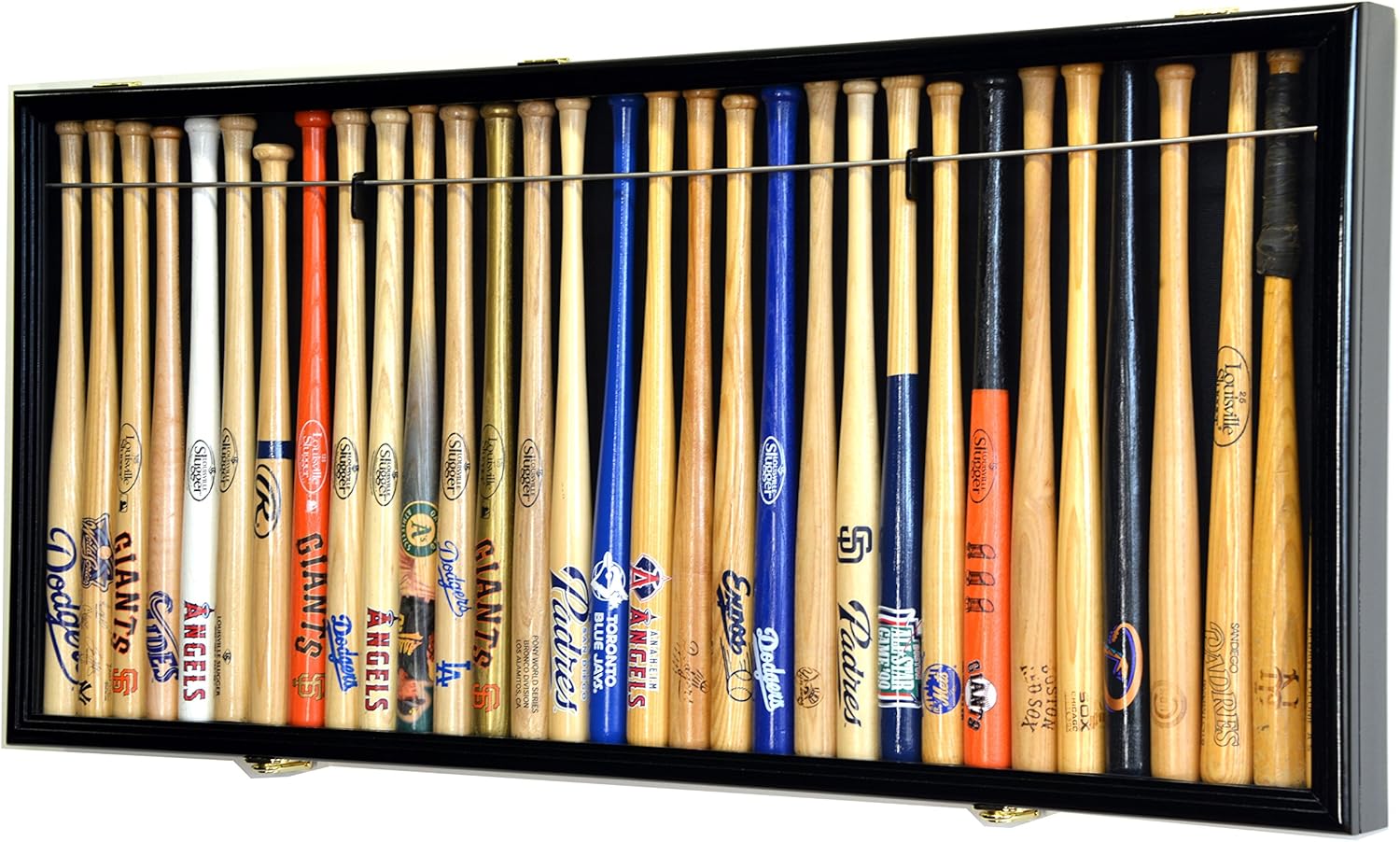 Mini 18" Baseball Mini Bat Display Case Cabinet Holder Rack w/98% UV Lockable