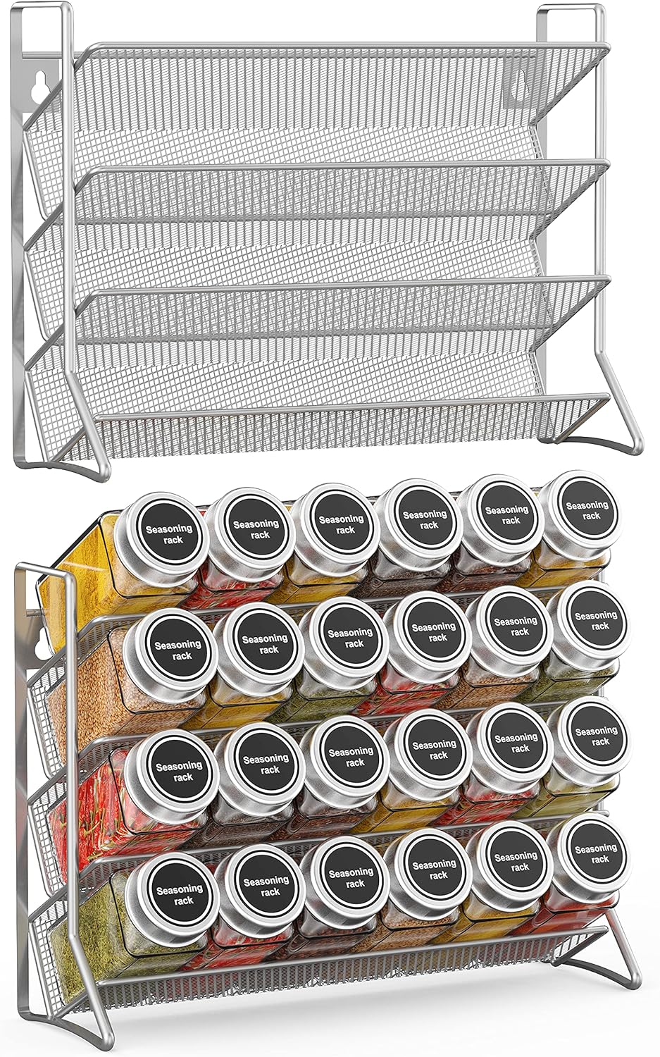 Kcysta Spice Rack, 2 Pack Spice Rack Organizer for