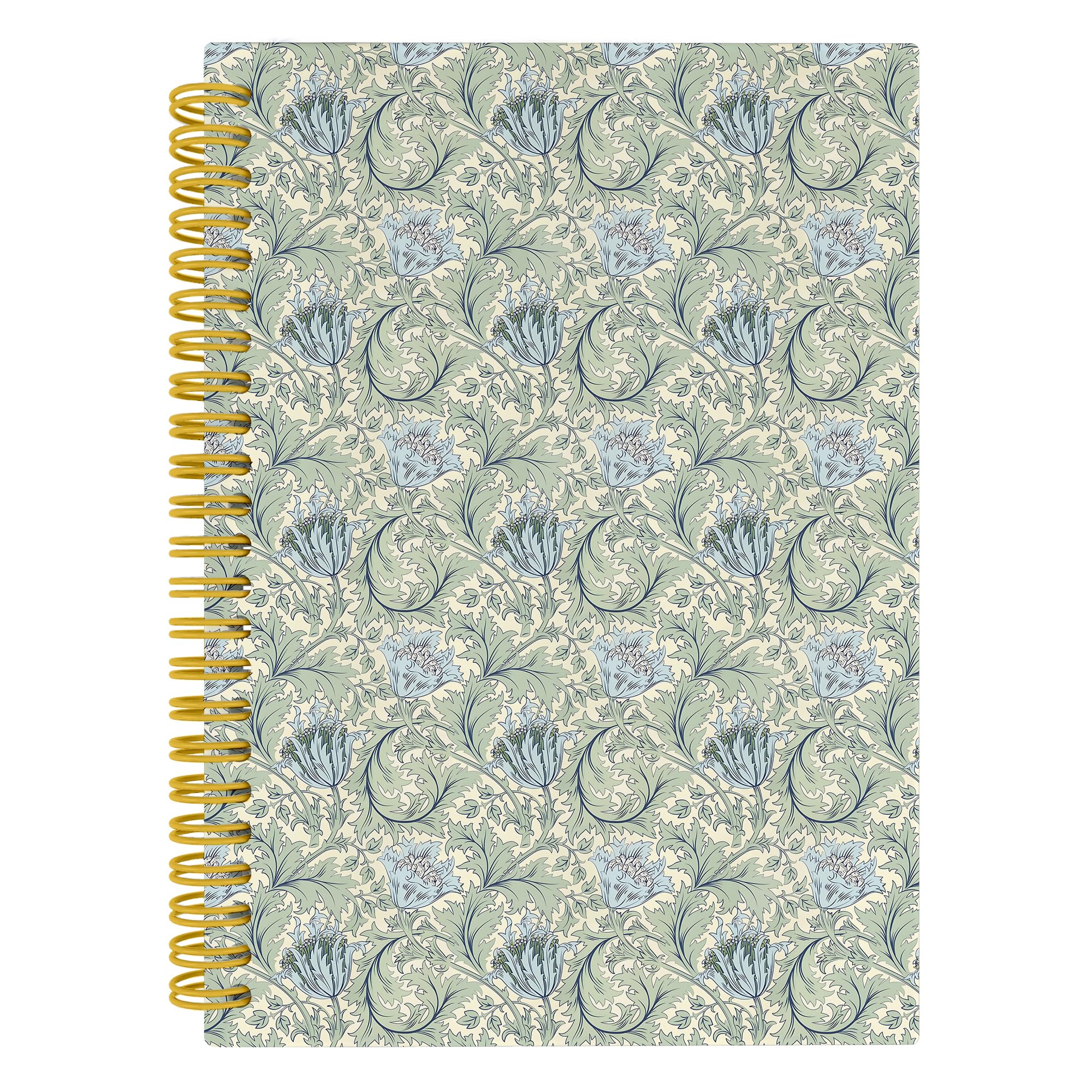 Vintage kwiatowy notatnik William Morris, estetyczne notatniki do robienia notatek, retro dzienniki kwiatowe do pisania, spiralny dziennik w twardej okładce, 14 x 21 cm