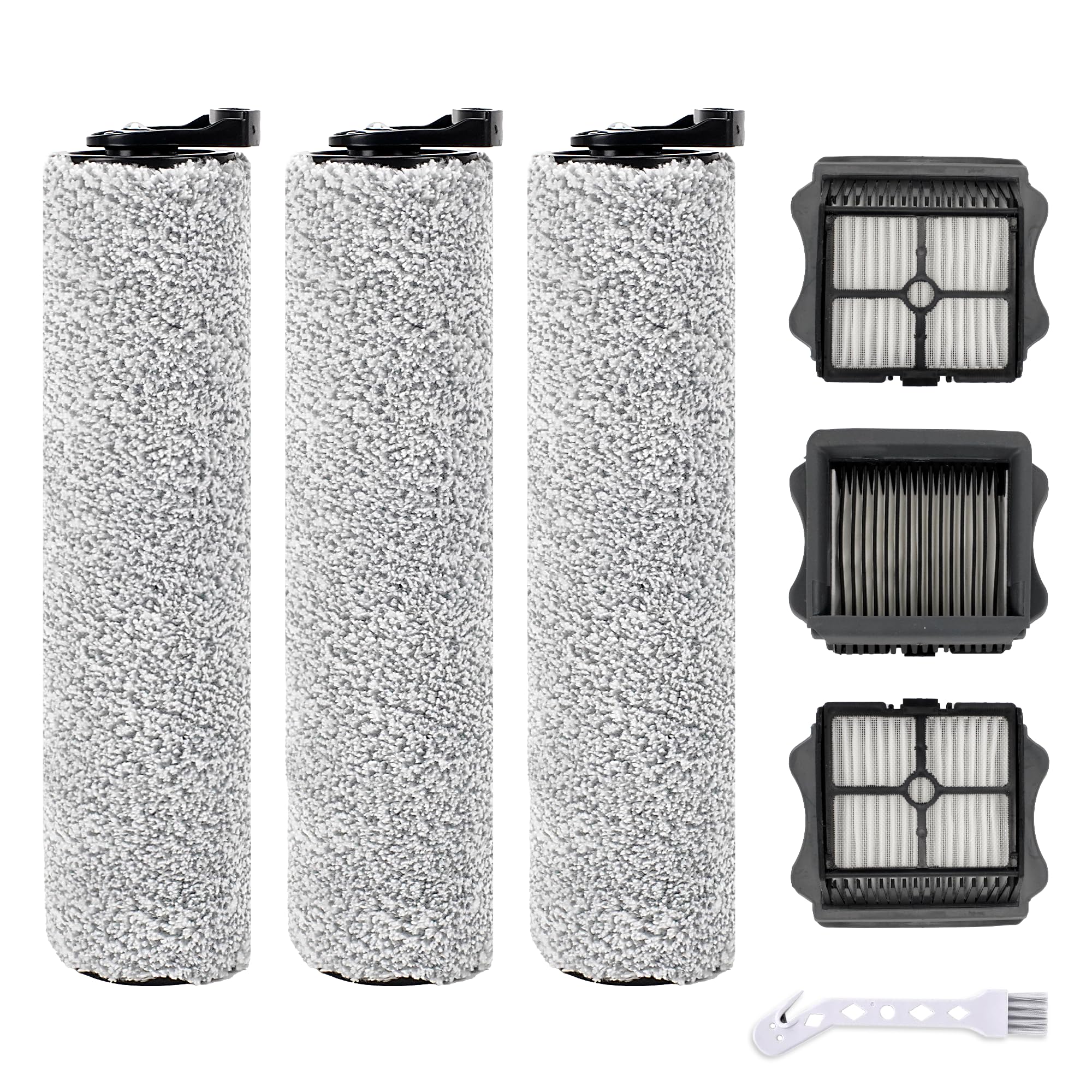 Replacement HEPA Filter and Roller Brush Set for Tineco iFloor 3 and Floor One S3 Cordless Wet Dry Vacuum Cleaner