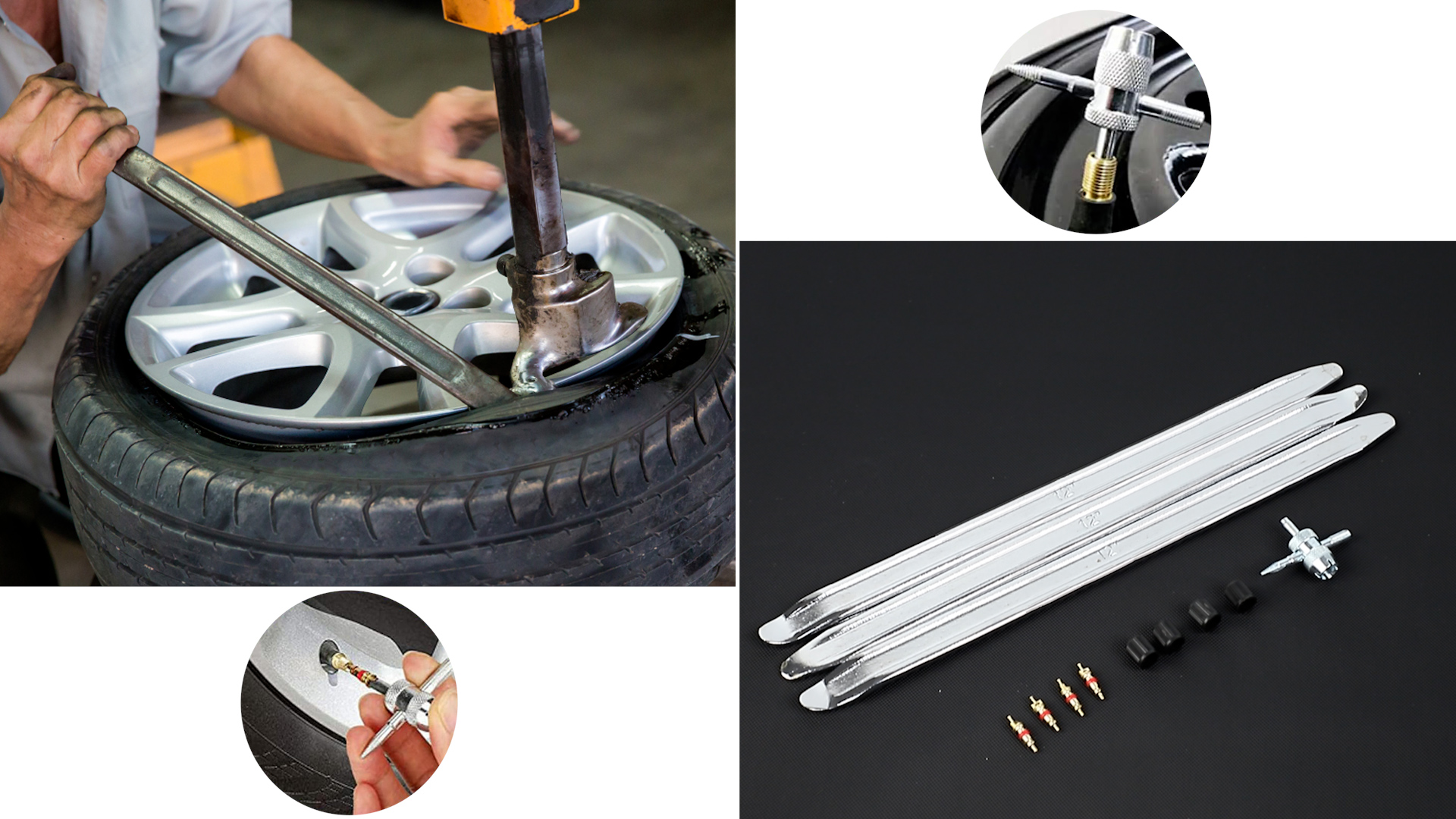 Kit Démonte-Pneus 4 Pièces - Acier Au Manganèse Pour Vélo, Moto, Voiture, Réparation D'urgence