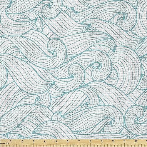 Miniatura 39 de Ambesonne The Yard, tela retro de The Yard, alegre patrón hipster antiguas cámaras de fotos analógicas, equipo de película estilo garabato, tela de