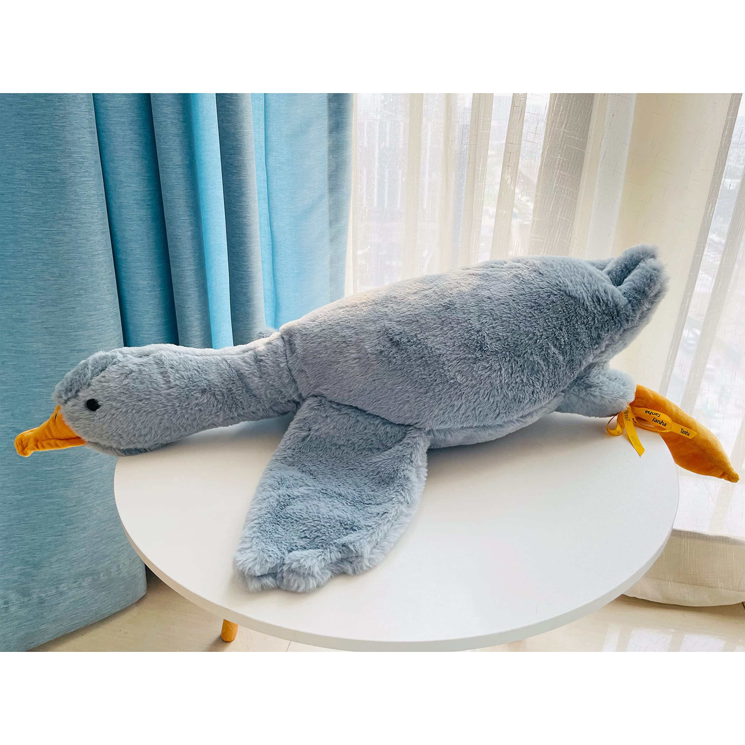 Senger warmteknuffel gans - grijs - 80 cm