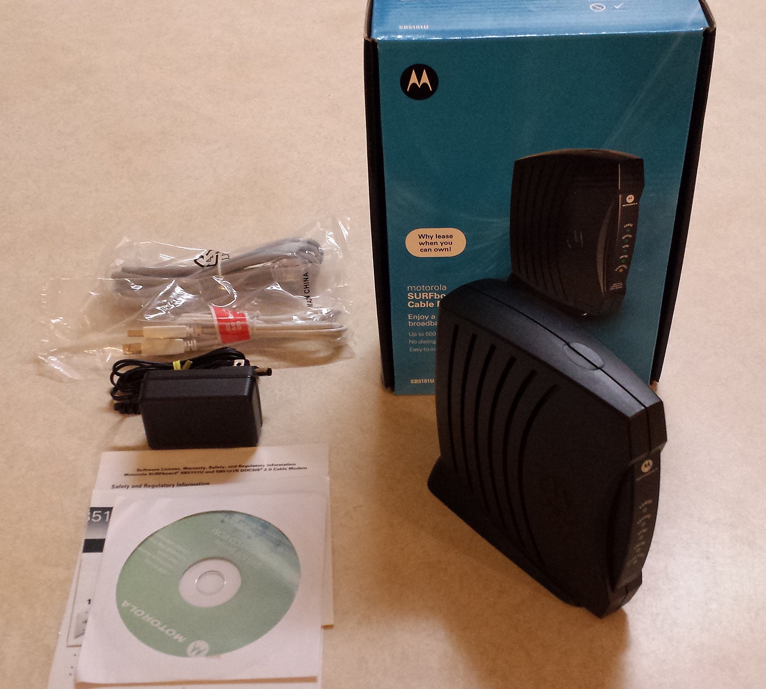 Motorola SURFboard SB5101 DOCSIS 2.0 Cable Modem - Non-Retail Packaging (Brown Box)