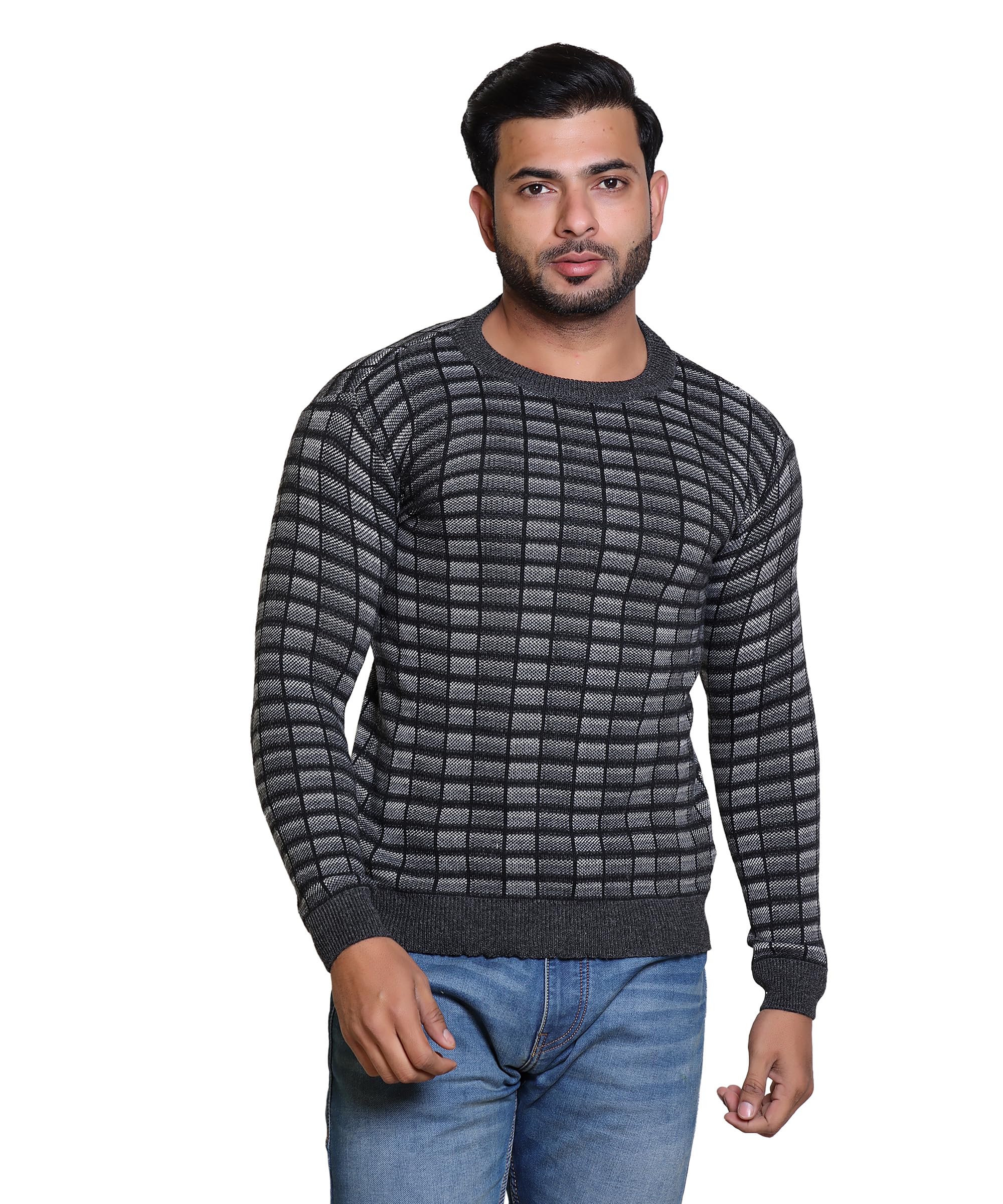 grand line GRANDLINE Men Winter WEAR Sweater for Casual WEAR with Multicolored Brick Design-picture-53