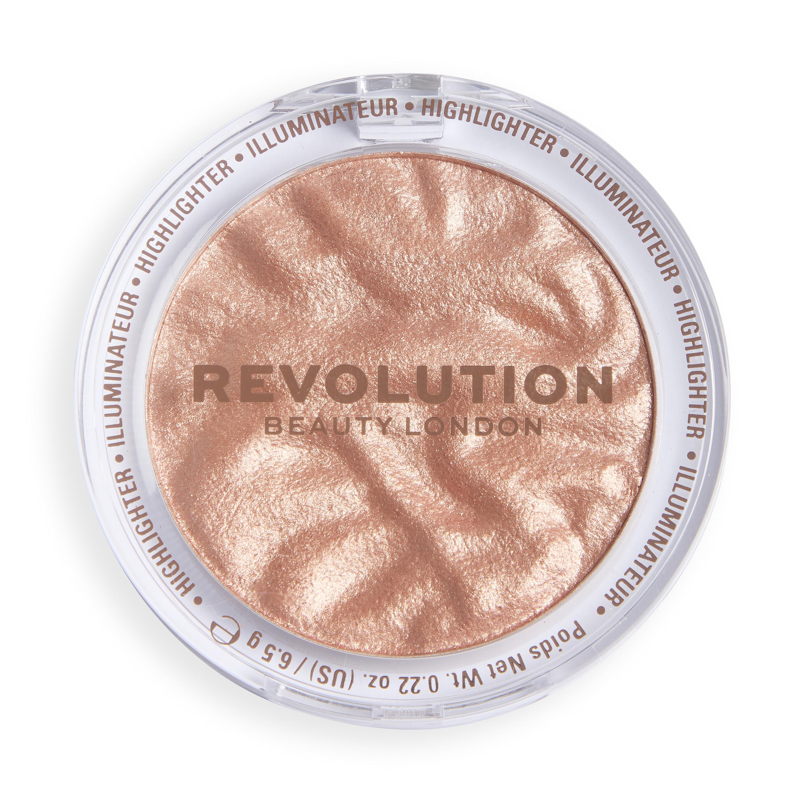 Revolution Reloaded Highlighter, Talc Free, Multi-Use, High Pigment MakeUp Powder, Buildable Colour for All Skin Tones, Set The Scene, 6.5g