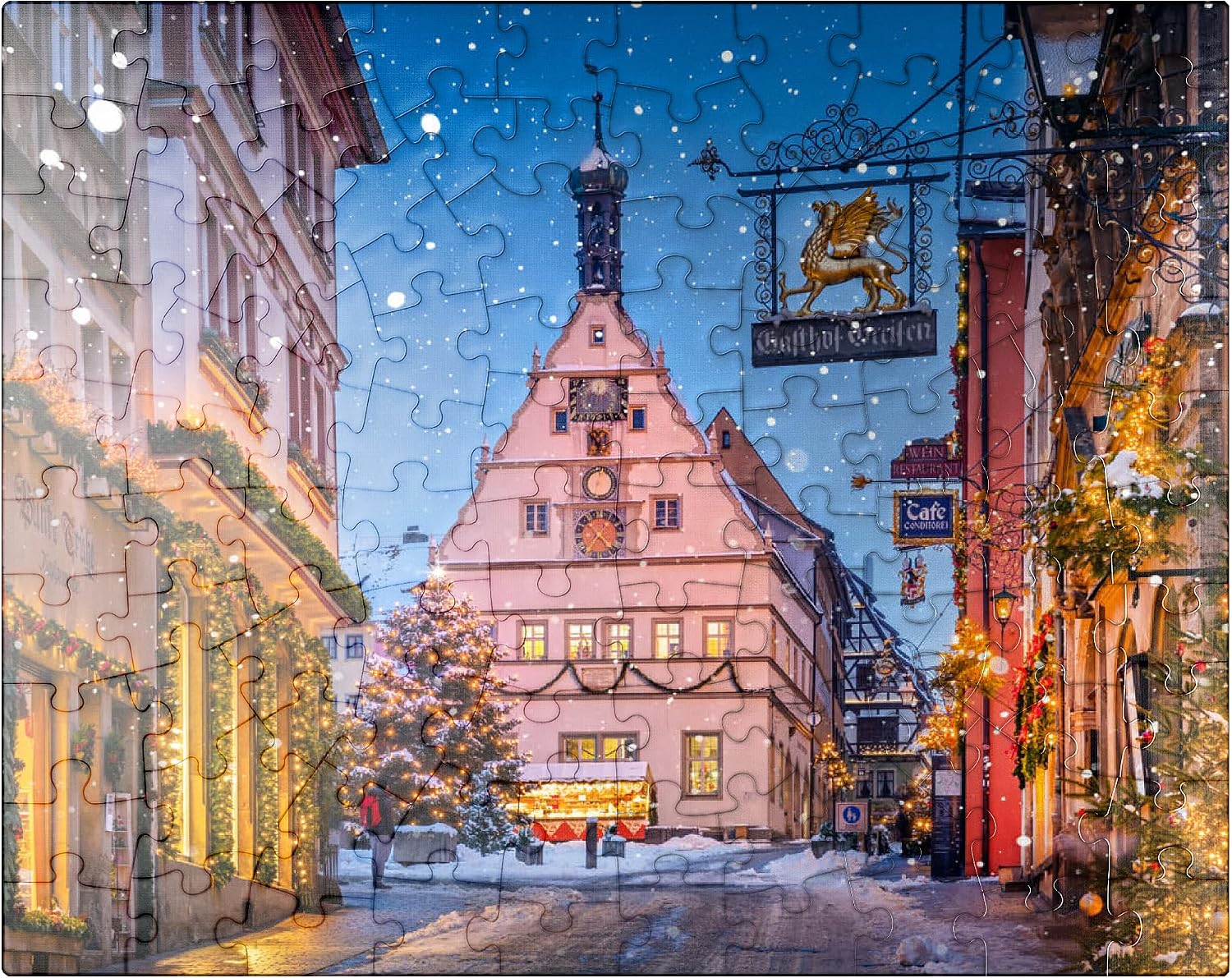 MyPuzzle Marketplace During The Christmas Season - Premium 1000 Piece Jigsaw Puzzle for Adults