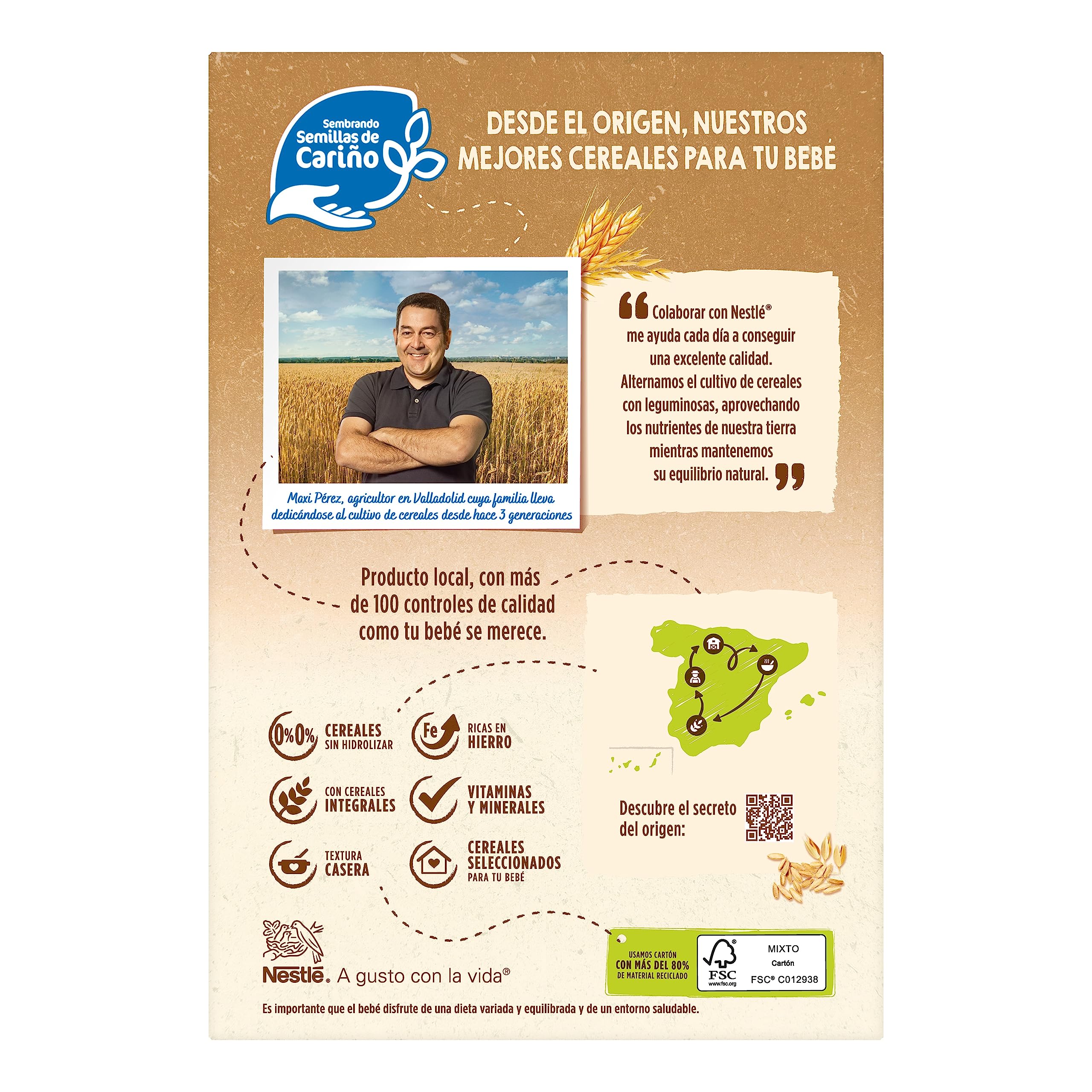 Nestlé Papilla de Cereales Multicereales con Frutas 6 meses 6 x 270 g