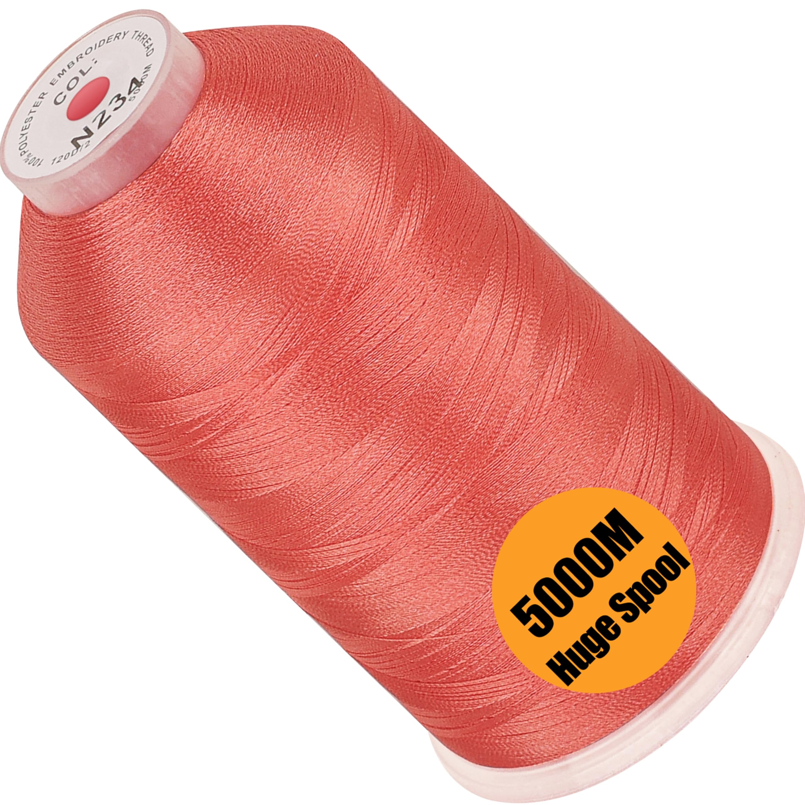 New brothread Huge Spool Embroidery Machine Thread-Coral Fits Janome Color