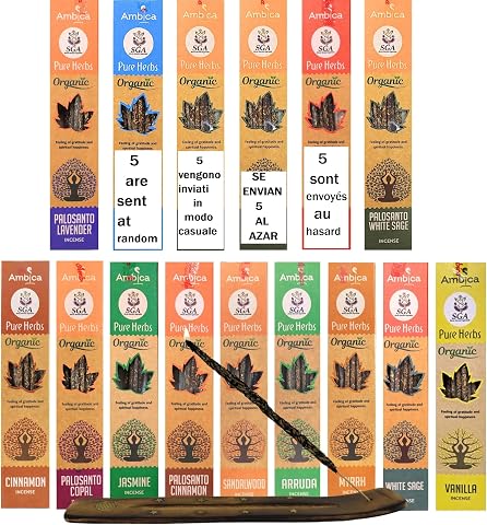 Incienso Natural Orgánico Ecológico Nag Champa Palo Santo Aromaterapia Meditación Se Envían 5 Aromas Al Azar De Inciensos