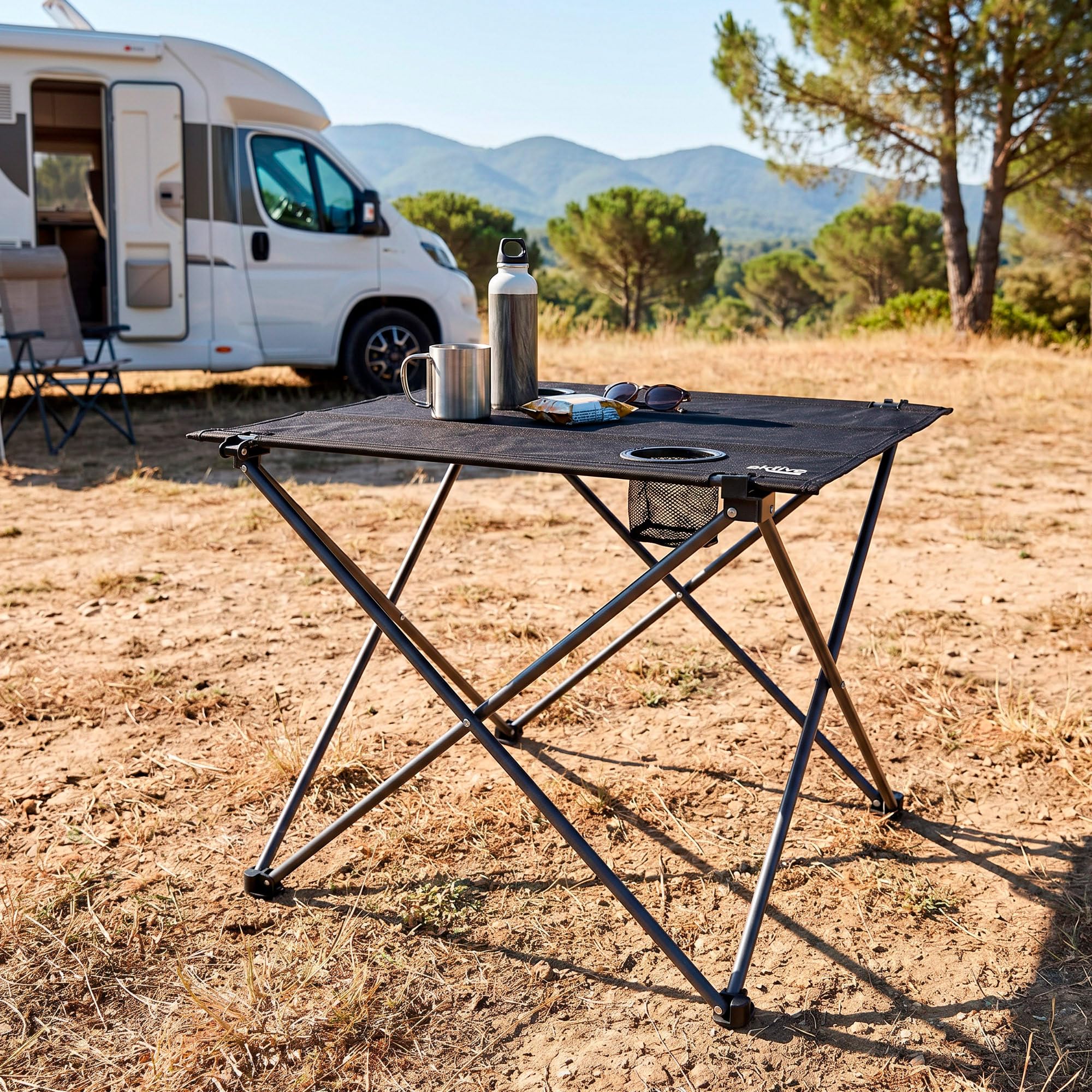 AKTIVE Pack 2 sillas Camping y Mesa Plegable (268)