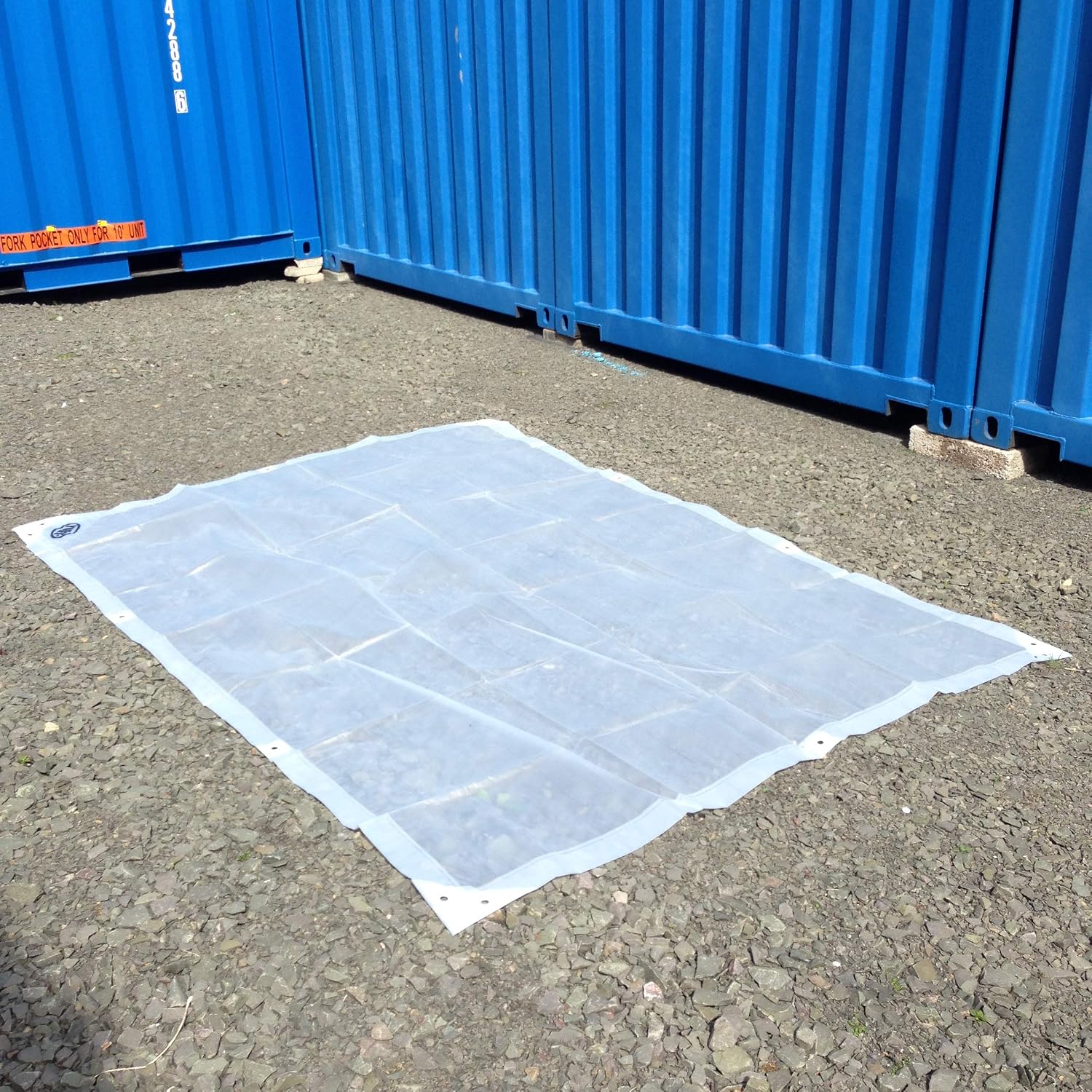 Yuzet 1.2m x 1.8m Clear Tarpaulin Heavy Duty Ribbed Sheet Market Stall Cover XT Extra tough tarpaulin - Image 4