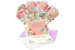 Hallmark Mahogany Mothers Day Pop-Up Card Adorned with Graceful Flowers