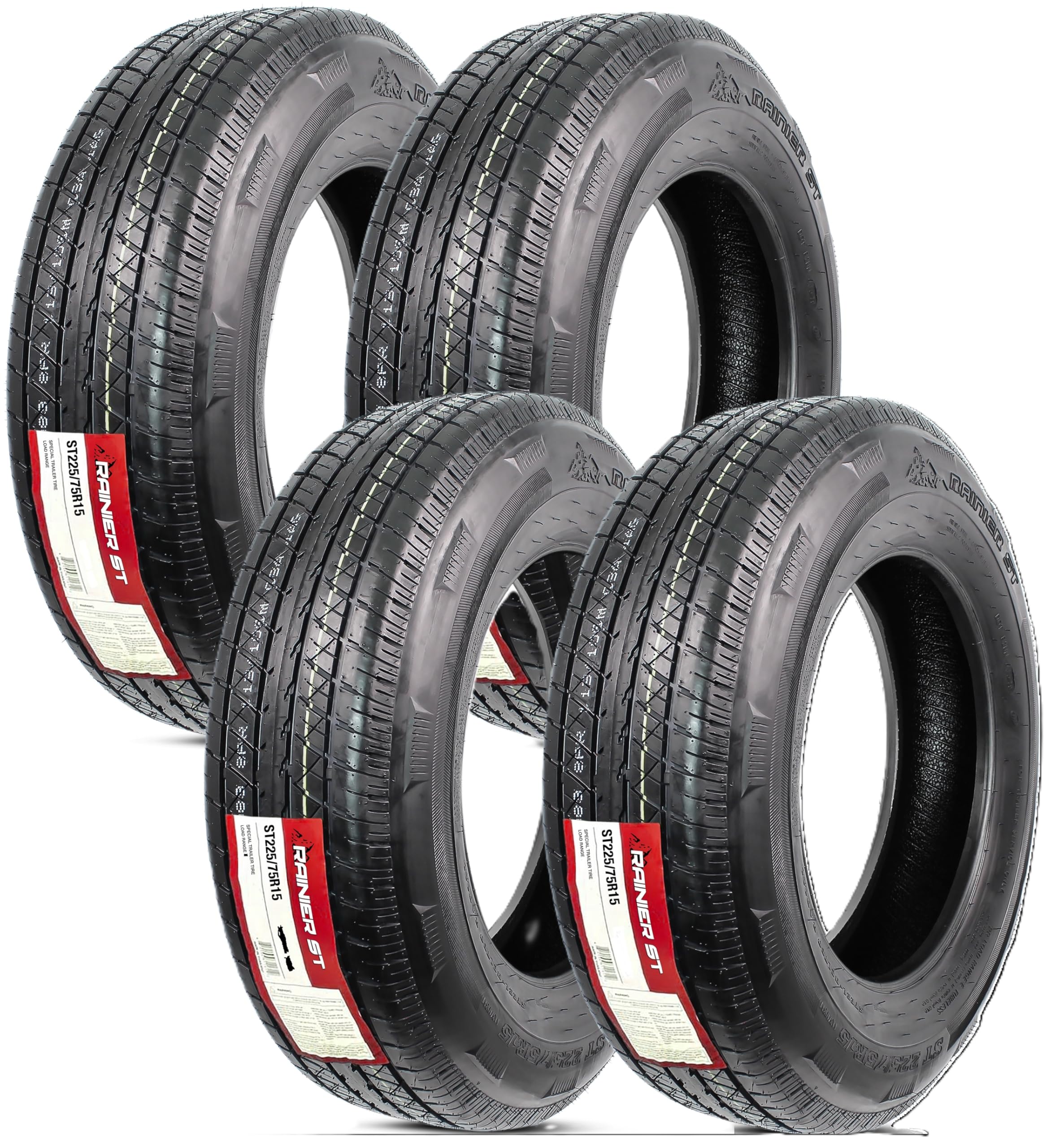 Amazon.com: eCustomrim 4-Pack ST225/75R15 DEEP TREAD Radial