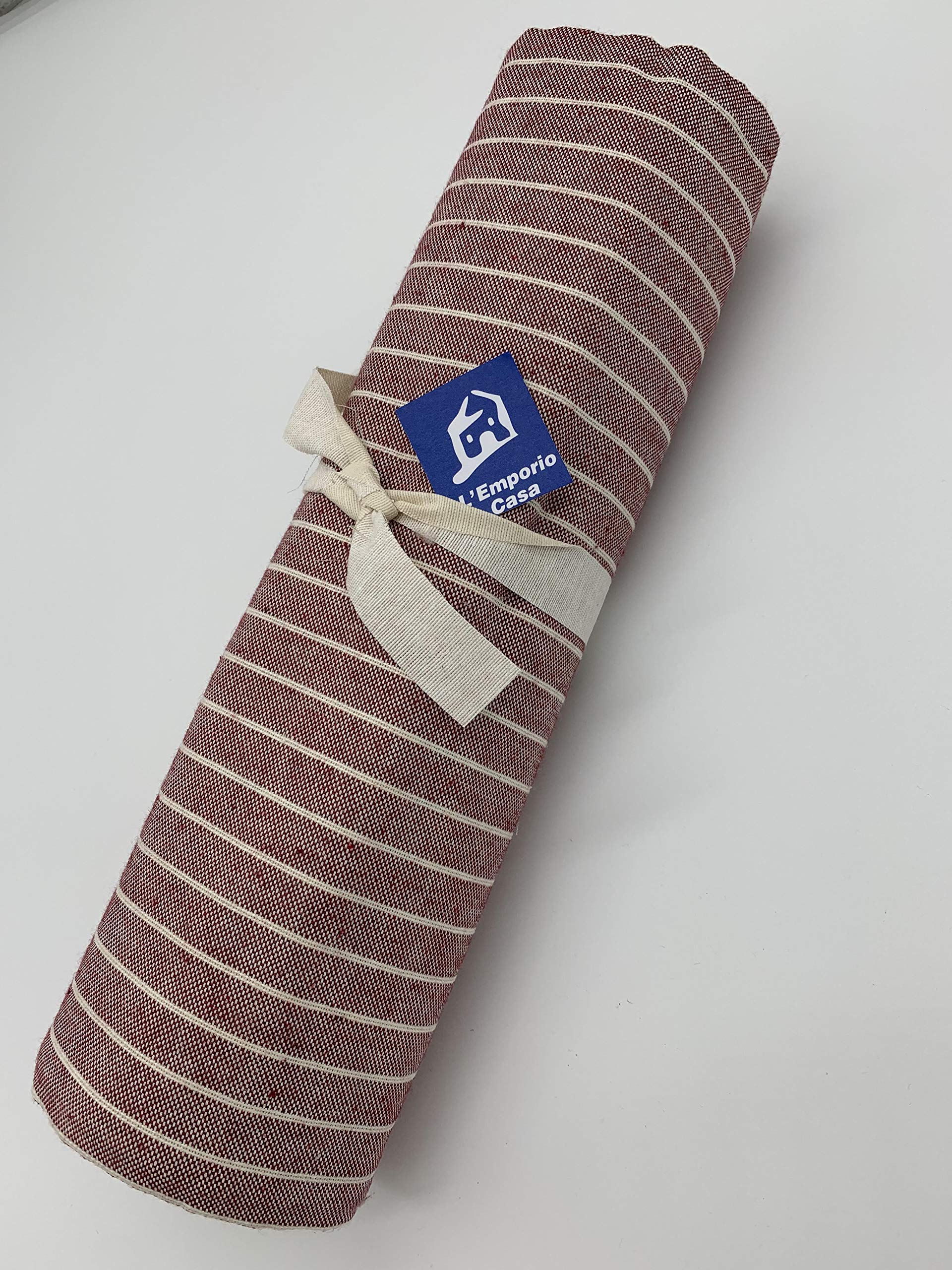 L'Emporio Casa Telo Copridivano Copriletto Tela Grossa Robusta Cotone in Panama 160X260-260x280-360x280 Misure Maxi Lenzuolo Copritutto Cotone Granfoulard Made Italy (BORDEAUX, 260X280)