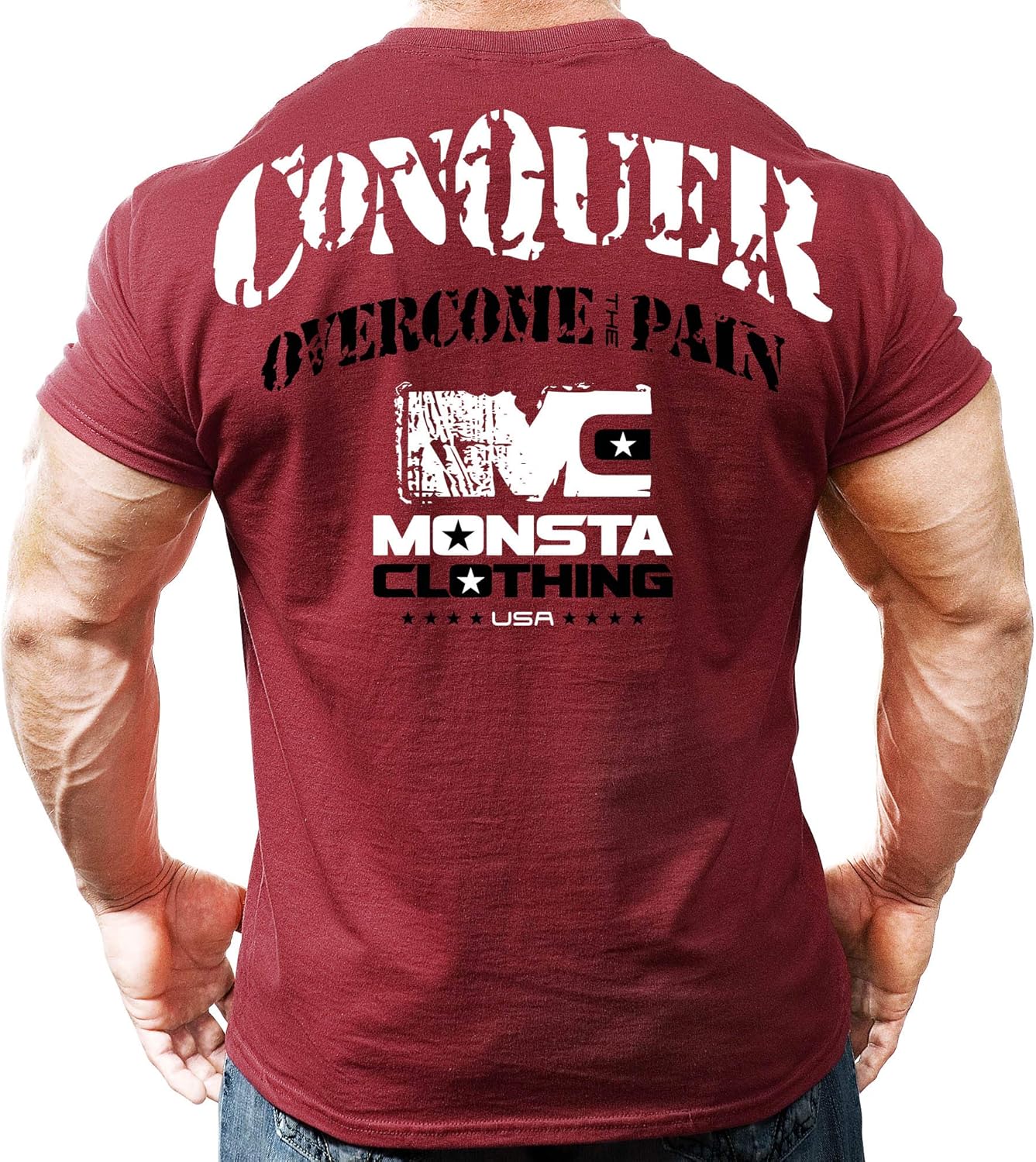 Men's Bodybuilding Workout (Conquer) Fitness Gym T-Shirt