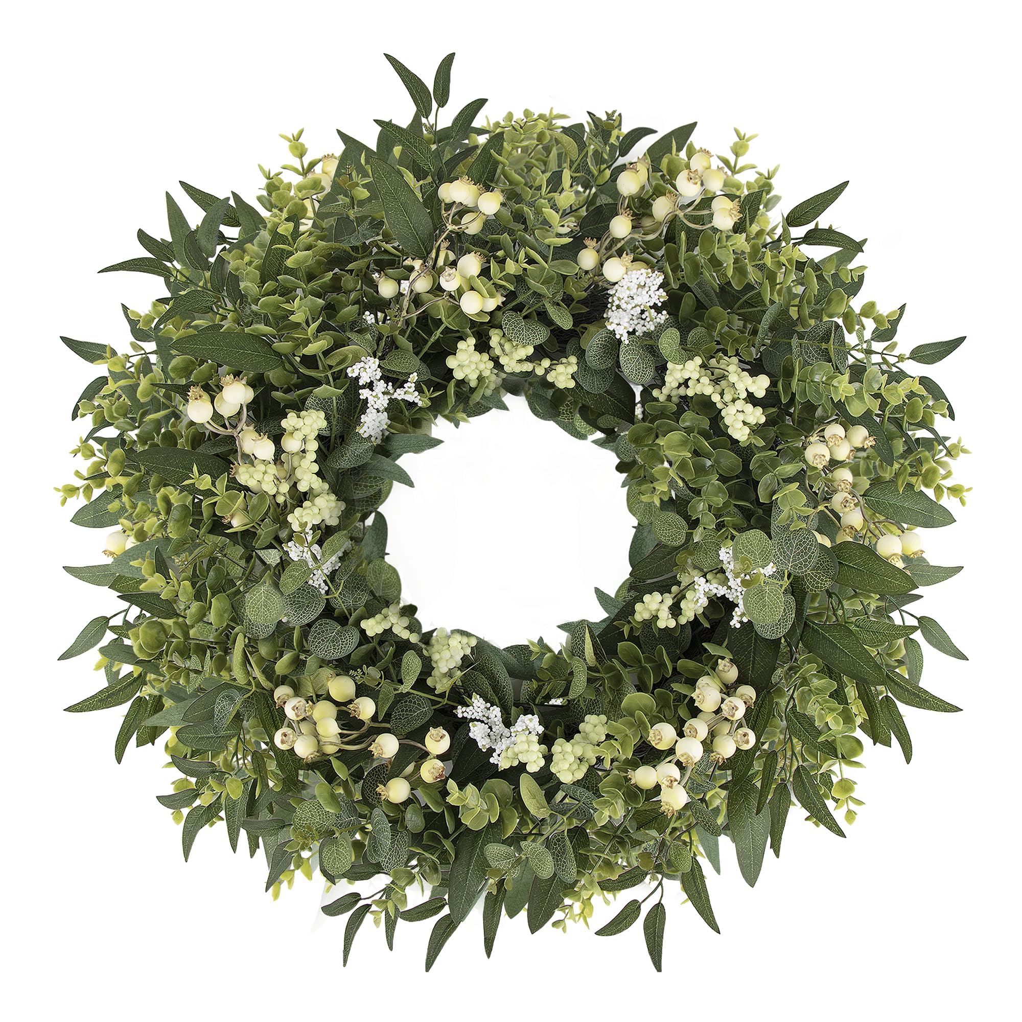 SogYupk Spring Summer 60cm/24inch Eucalyptus Wreath for Front Door
