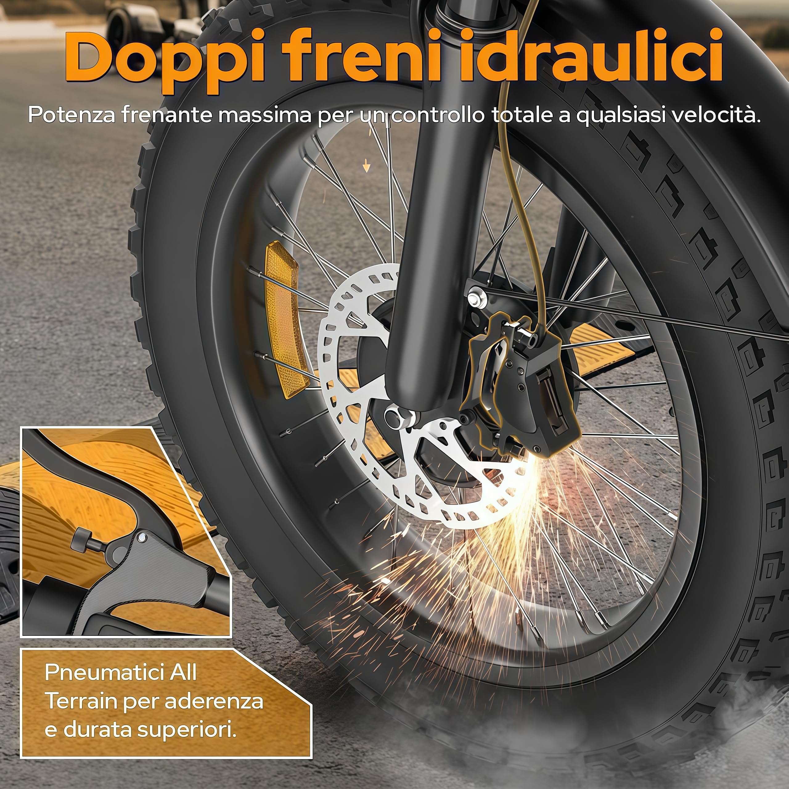 S8 Bici Elettrica 20 Pollici, Doppio Motore ad Alte Prestazioni, Doppia Batteria Rimovibile 48V 60Ah, Autonomia 120-250 KM, Sospensione Idraulica, Cambio Shimano 7 Velocità, E-Bike Uomo Donna
