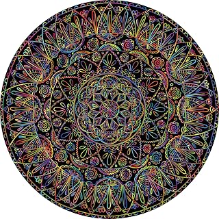 Mandala Puzzle 1000 Pieces for Adults, Difficult Impossible Puzzle Hard, Challenging Round Jigsaw Puzzle as Mandala Decor