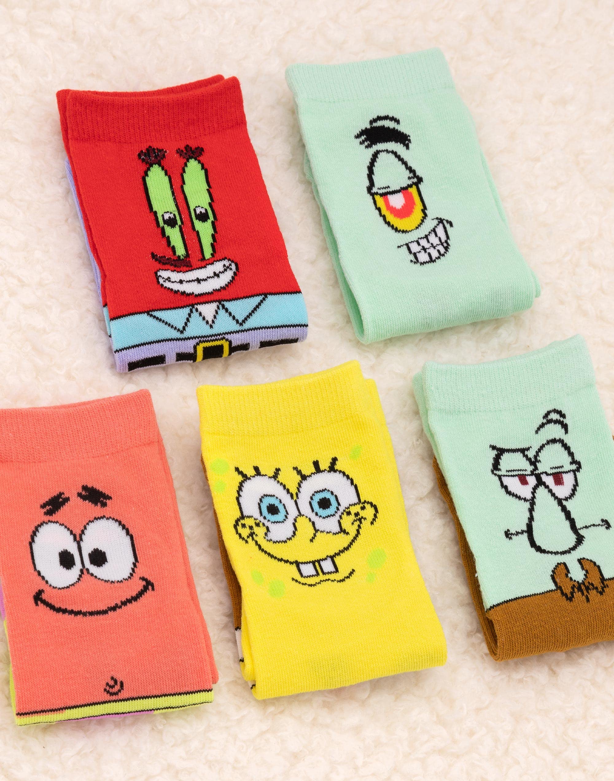 SPONGEBOB SQUAREPANTS Skarpetki 5 Pack Character Buty dla dzieci dziewcząt
