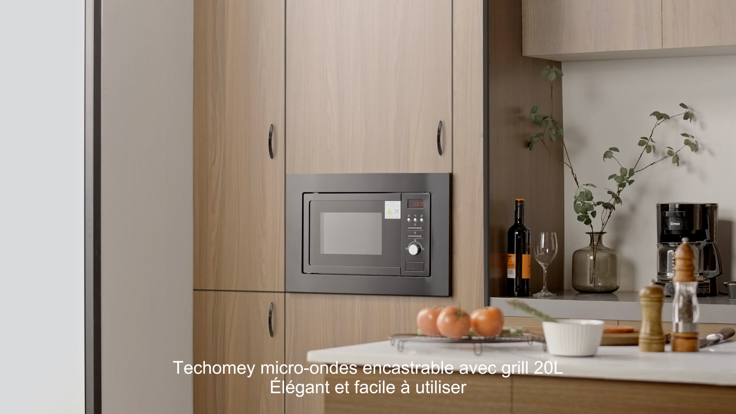 Smad Four à Micro-ondes Encastrable 25L, Micro Ondes Combiné, 8 Niveaux de Puissance en Micro-Ondes 900W et 1000W Gril, Décongélation Intelligente, 8 Menus Automatiques, Minuterie jusqu'à 95min, Noir Smad Four à Micro-ondes Encastrable 25L, Micro Ondes Combiné, 8 Niveaux de Puissance en Micro-Ondes 900W et 1000W Gril, Décongélation Intelligente, 8 Menus Automatiques, Minuterie jusqu'à 95min, Noir