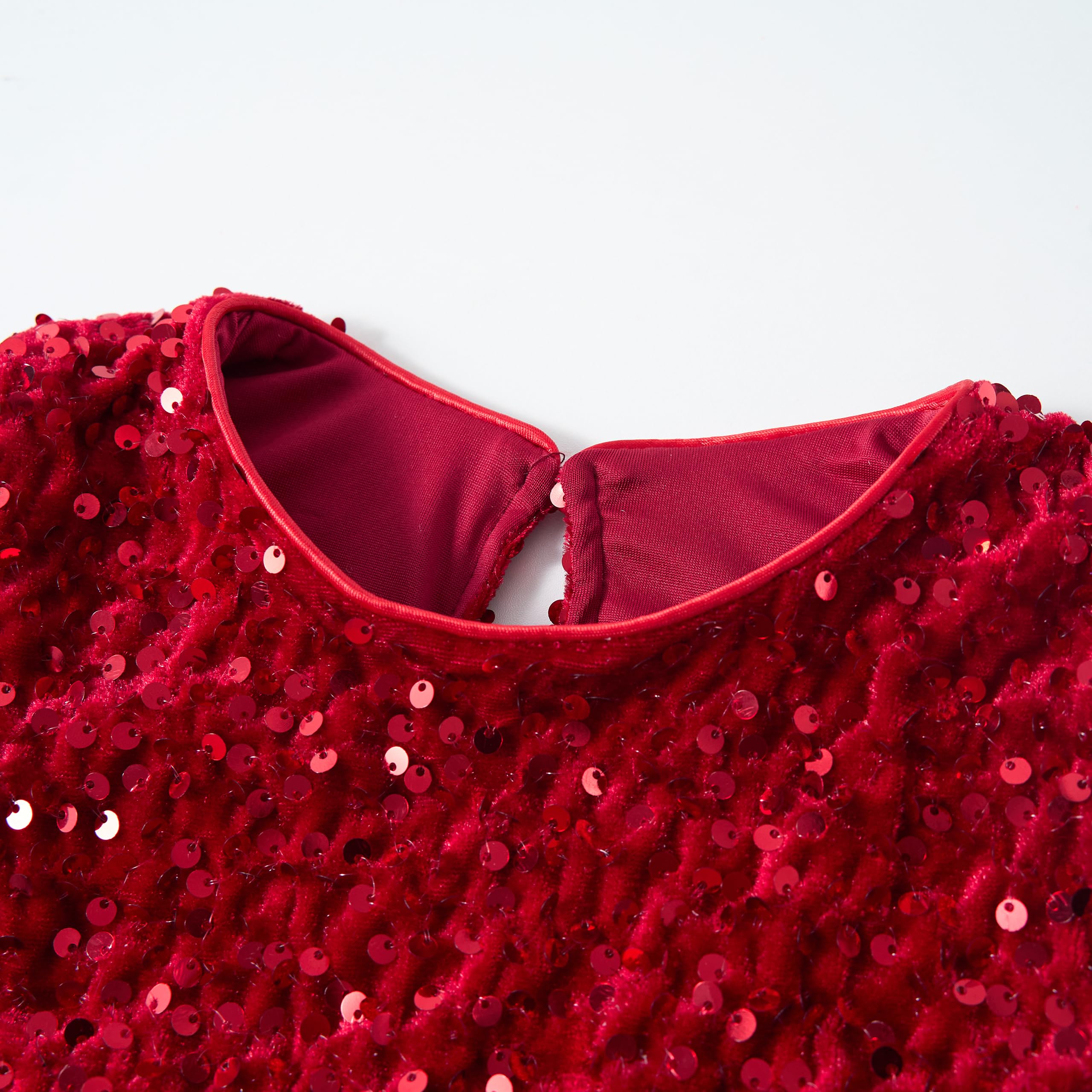 Miipat Abitini Bambina Paillettes di Velluto Vestiti Ragazza Vestito Bambini Principessa per Il Matrimonio Festa di Compleanno