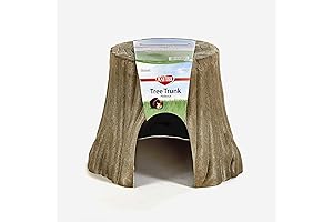 Kaytee Natural Tree Trunk Plastic Guinea Pig Hideout
