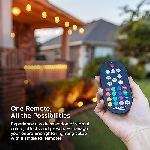 Miniatura 5 de Enbrighten 41017 - Luces LED para el suelo, 12 luces de camino, 110 pies, luces que cambian de color, con control remoto, para caminos en exteriores