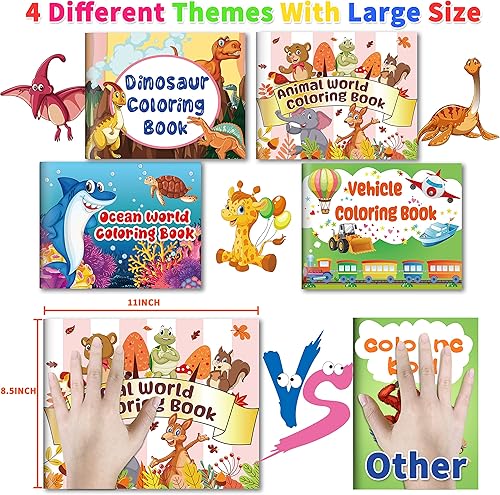 Miniatura 3 de Kalysky Paquete de 4 libros grandes para colorear para niños pequeños de 1-3, 2-4, libros para colorear para niños de 2 a 4 años, 4 a 8, tamaño 8.5