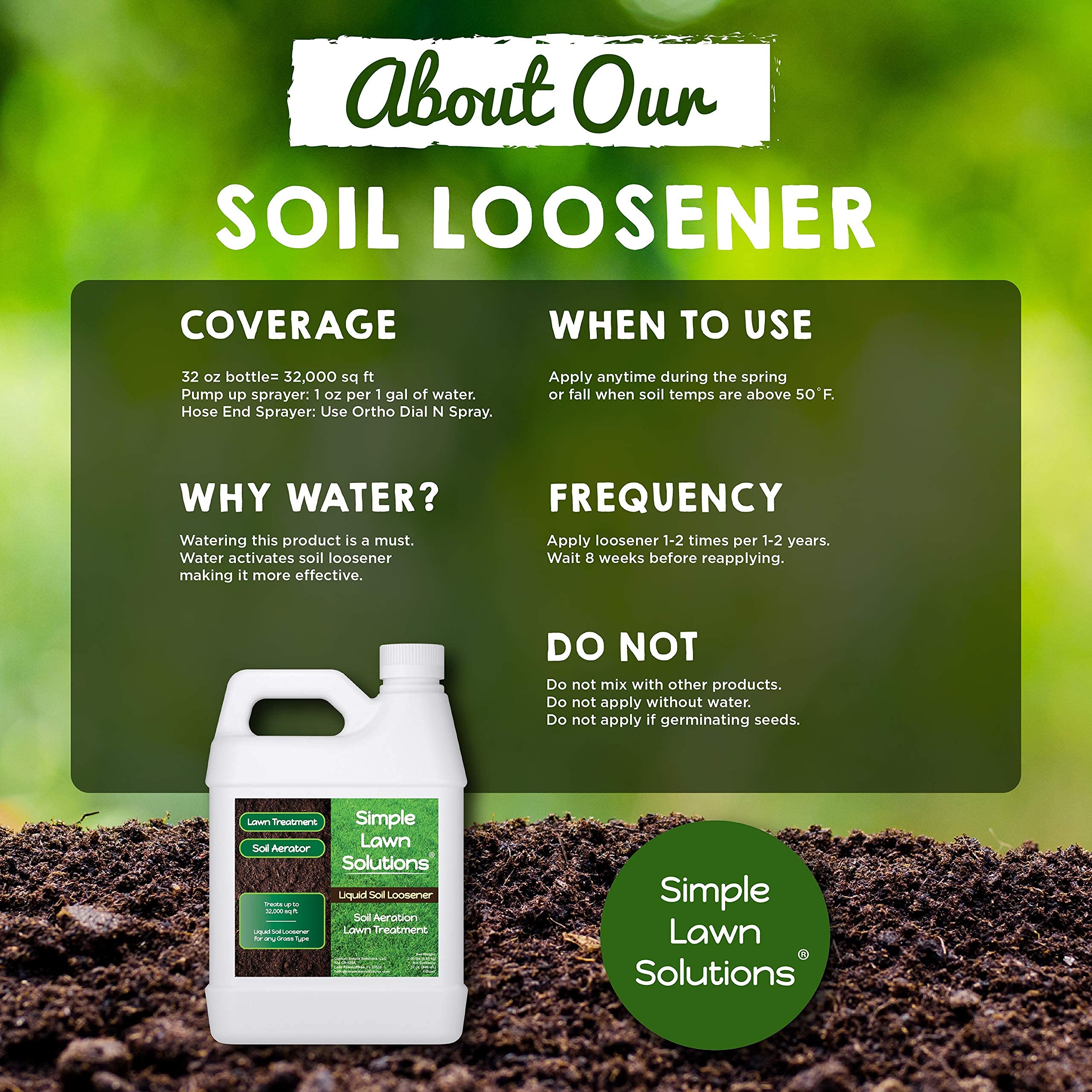 Liquid Aerating Soil Loosener Aerator Soil Conditioner No Mechanical