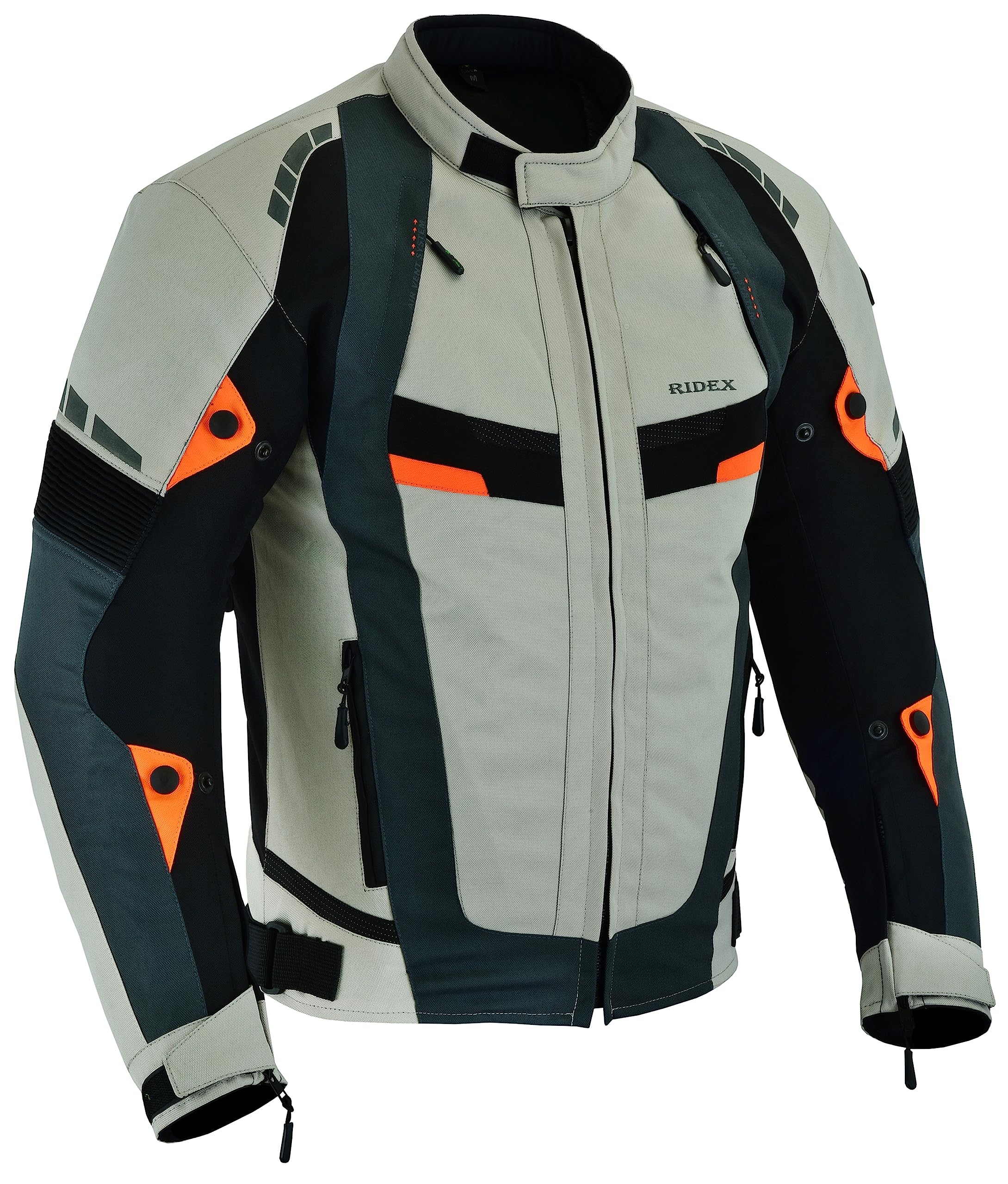 RIDEX Chaqueta de moto CJ227 para hombre, transpirable, impermeable, con armaduras
