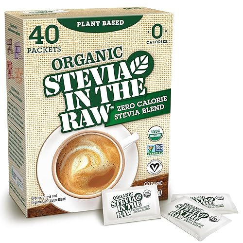 Stevia orgánica en la cruda edulcorante natural a base de plantas cero calorías sustituto del azúcar edulcorante para café bebidas calientes y frías