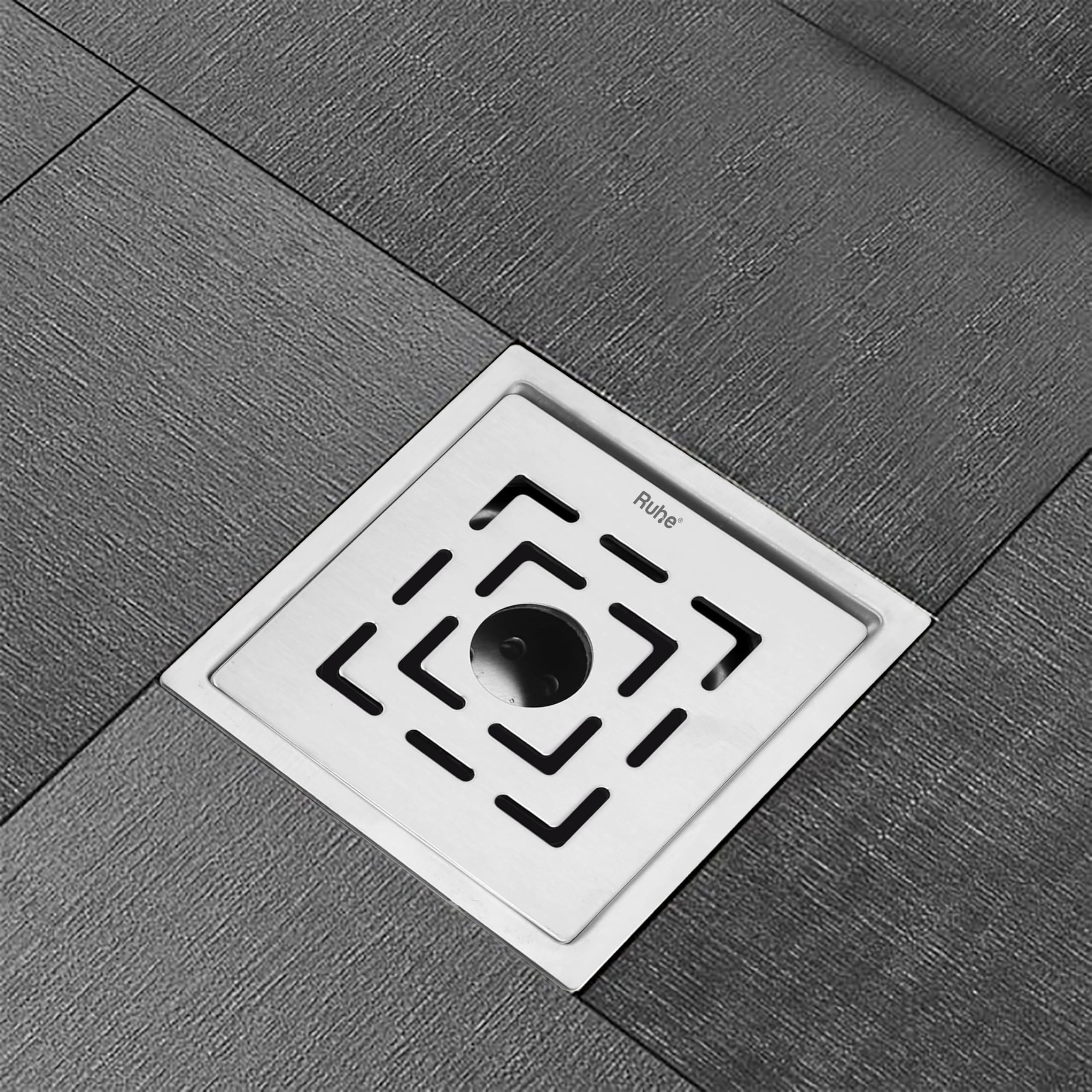 Ruhe® Sapphire Exclusive Square Flat Cut Floor Drain | 304-Grade Stainless Steel Drain Jali with Matte Finish | 5 x 5 inches | Floor Drainer with Cockroach Trap/Jali, Collar & Hole (B08N1F372T) Amazon Price History, Amazon Price Tracker