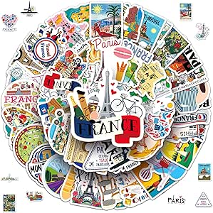 100 Stück Reiseaufkleber Set - Mini Sticker Für Koffer, Handy, Tagebuch, 4-8cm