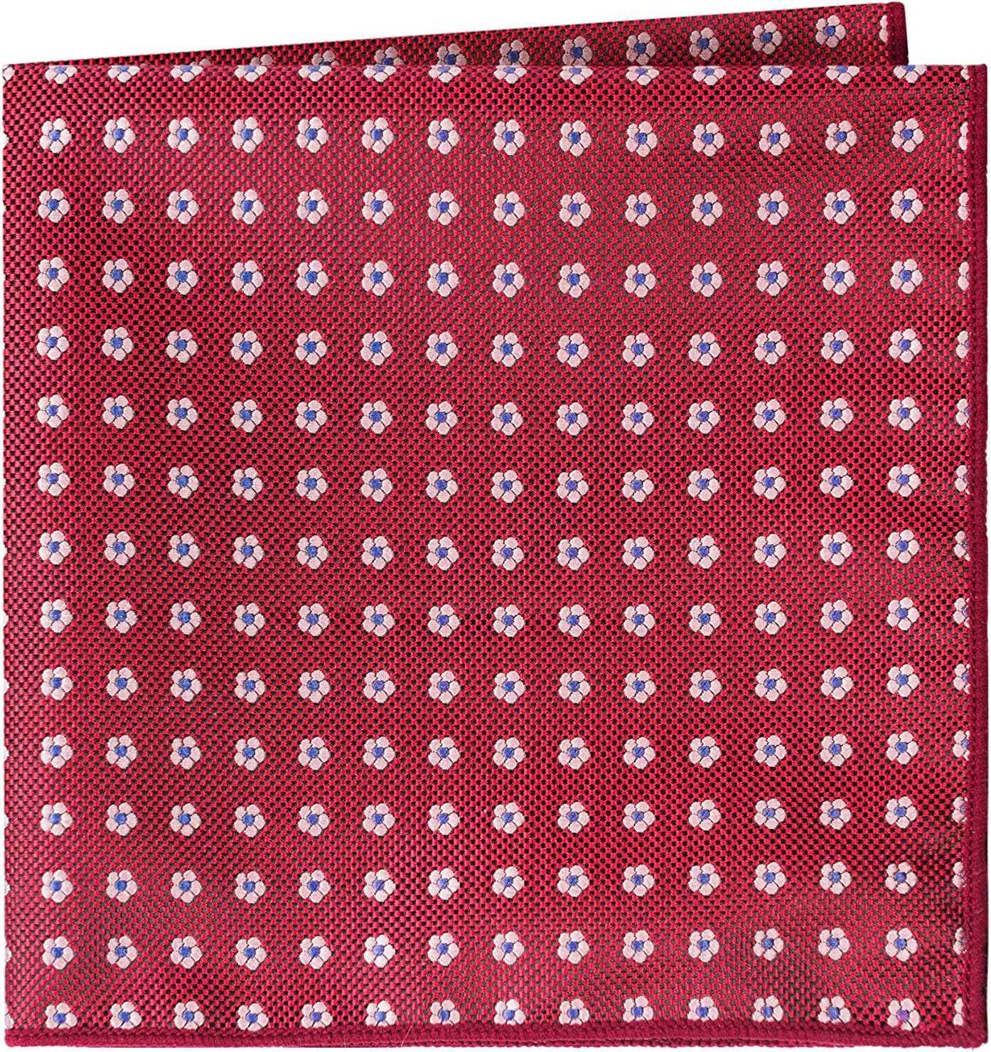 Forget Me Notポケットスクエアハンカチby Masonic Revival (レッド)