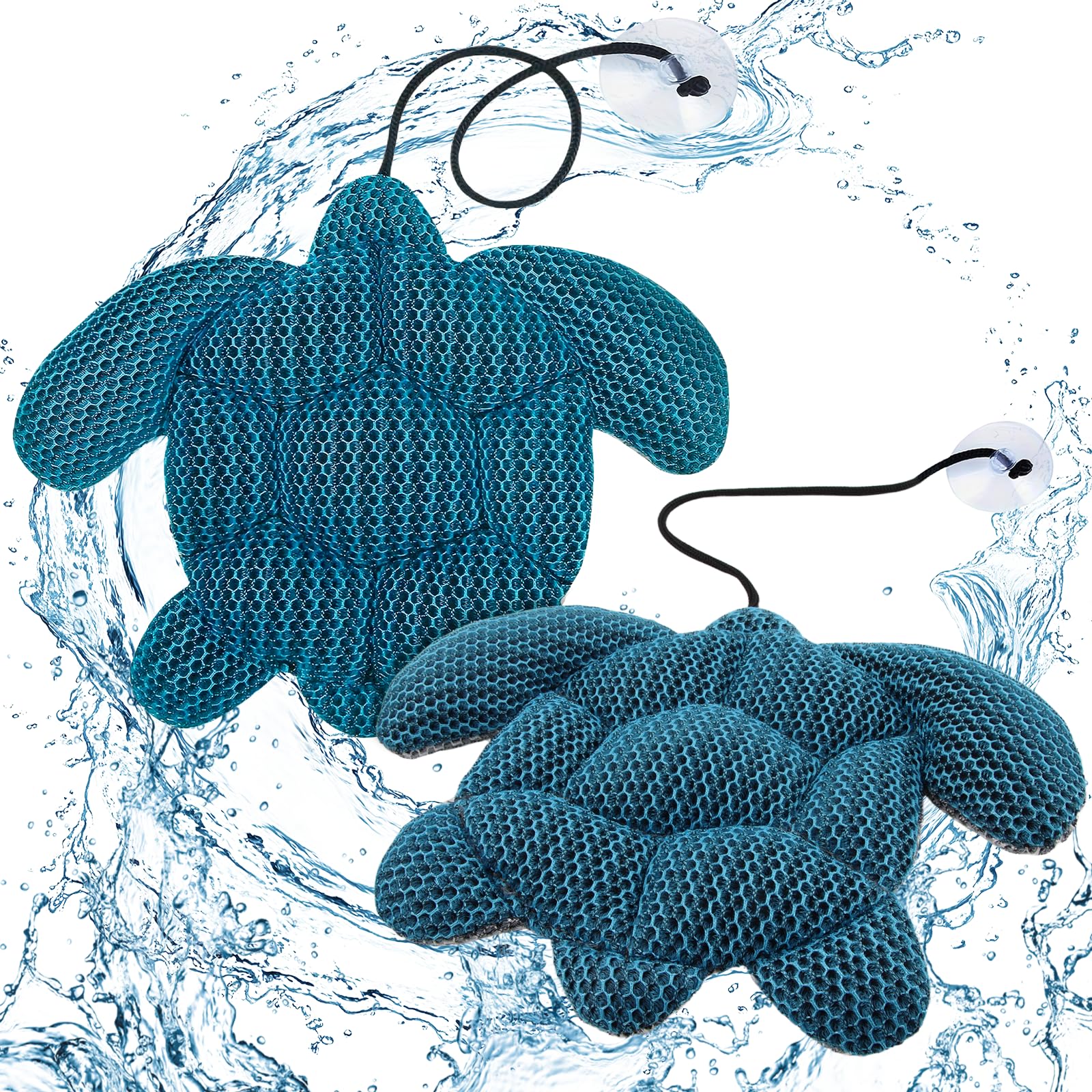 Scum Absorber für Pool Hot Tub 2er Set, Wiederverwendbarer Whirlpool Schwamm, Ölabsorbierender Schwamm Pool Spa, schaumabsorber Whirlpool Reinigung (Meeresschildkröte,2pcs)