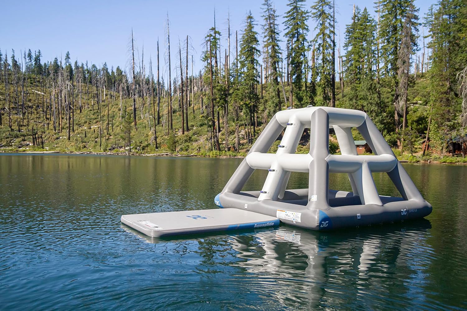 AQUAGLIDE Spire 6.8 - Floating Climbing Tower AquaPark Accessory, Multicolor, 40.55118110236221
